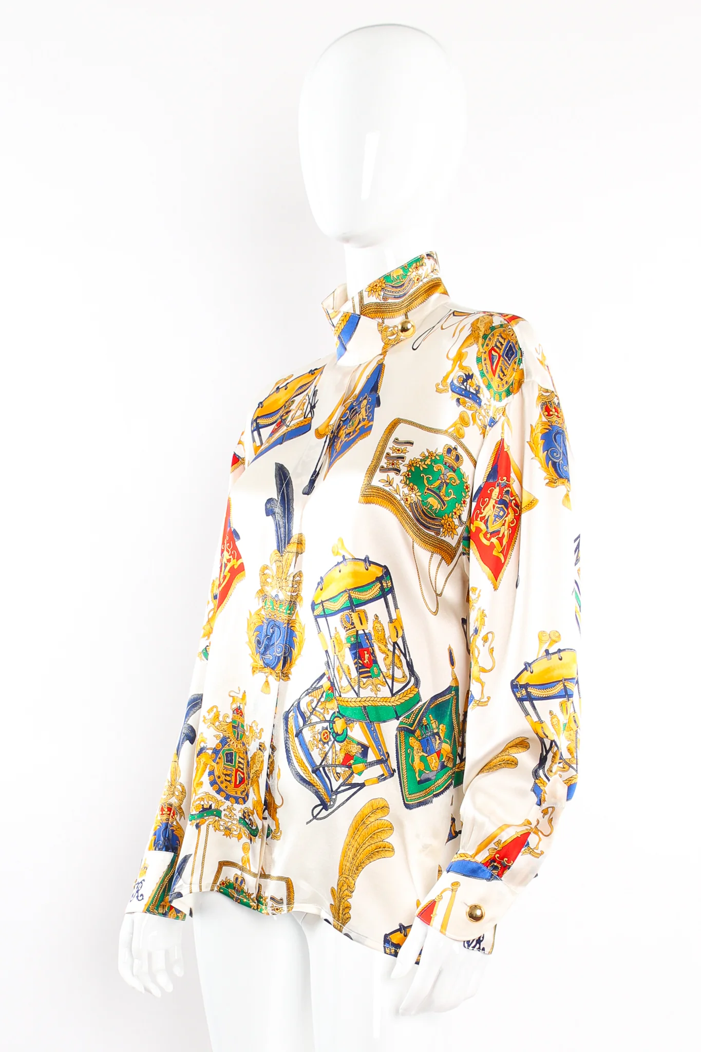 Lion Crest Drum Print Blouse - Image 2