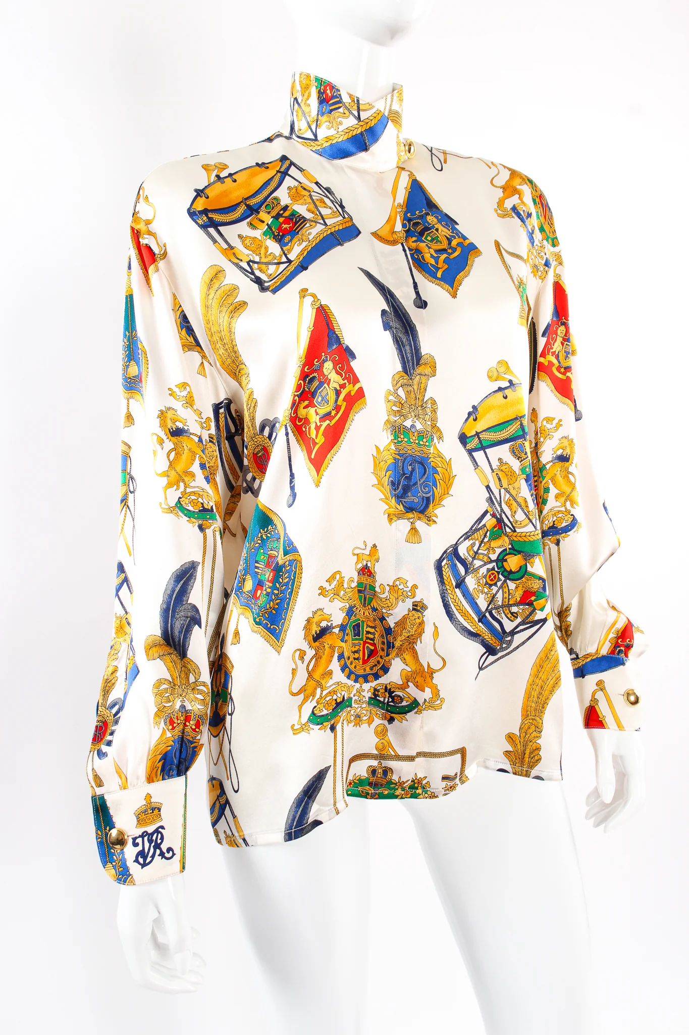 Lion Crest Drum Print Blouse - Image 3