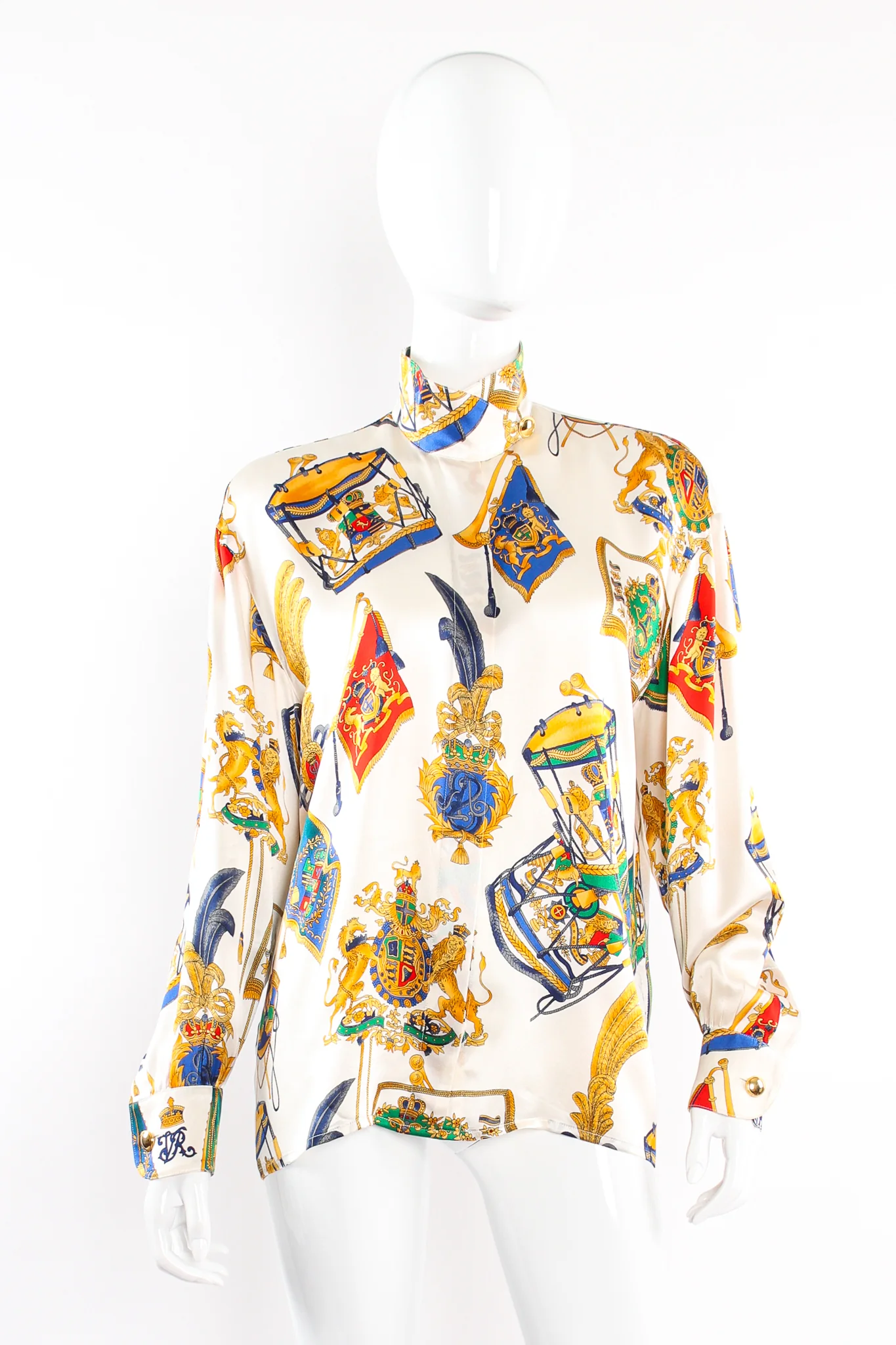Lion Crest Drum Print Blouse - Image 4