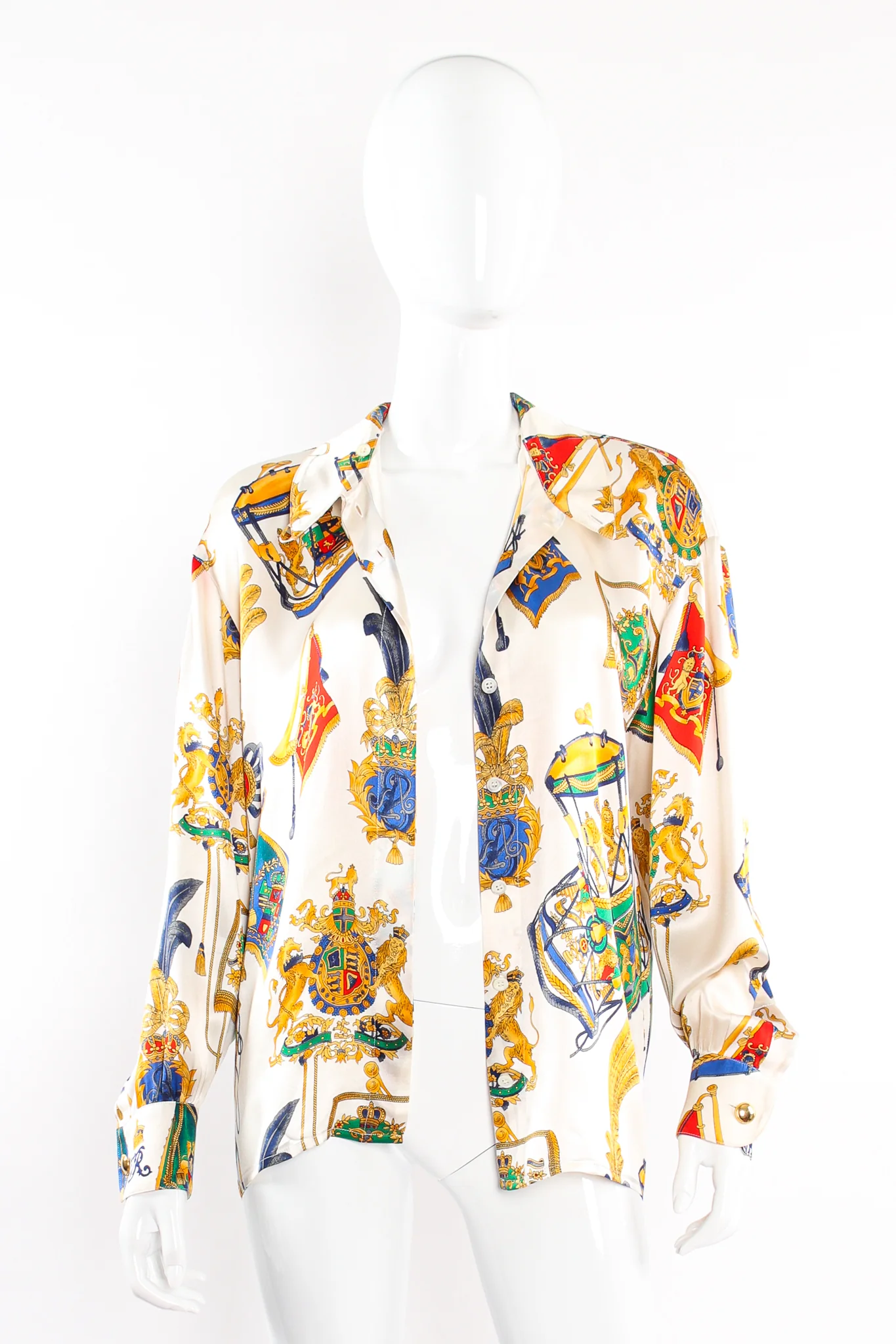 Lion Crest Drum Print Blouse - Image 5