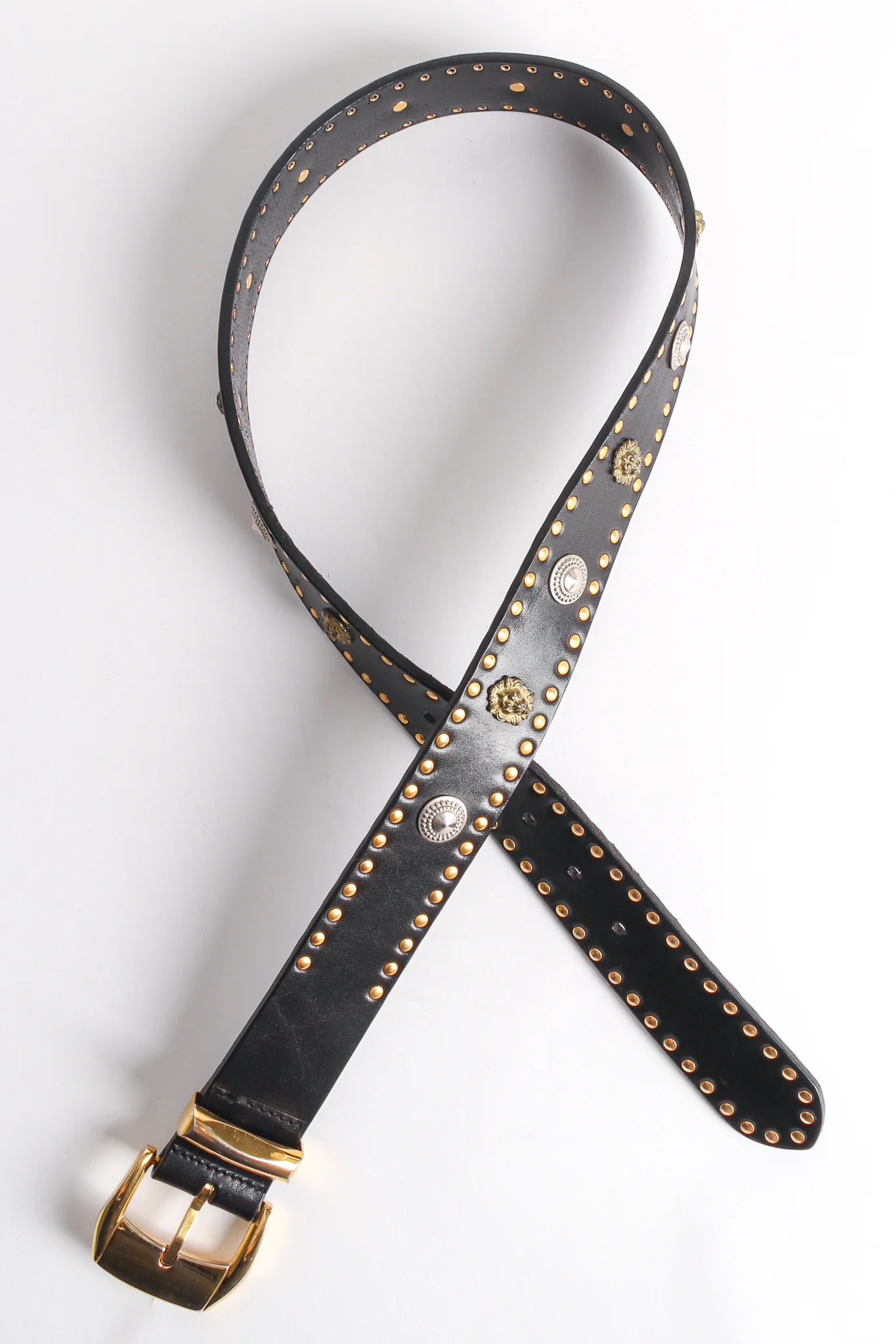 Lion Studded Leather Belt - Image 3