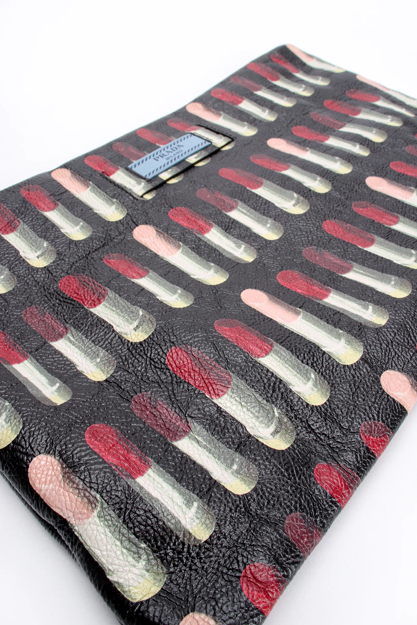 2018 A/W Lipstick Print Leather Clutch - Image 4