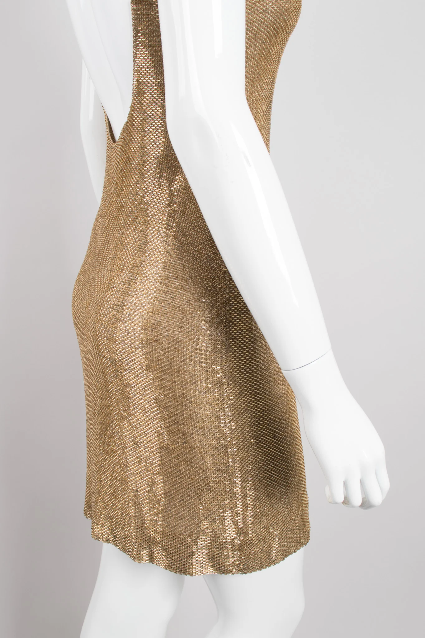 Liquid Gold Beaded Cocktail Dress - Image 11