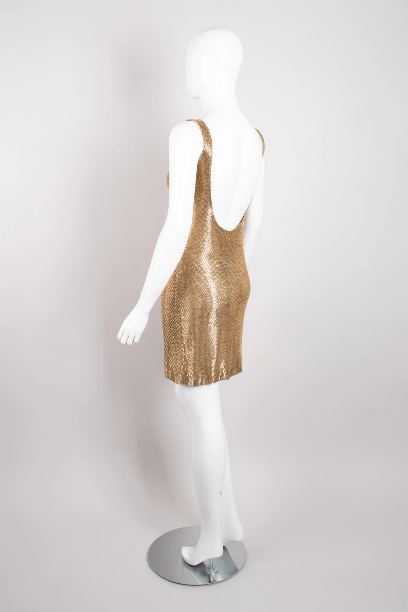 Liquid Gold Beaded Cocktail Dress - Image 7