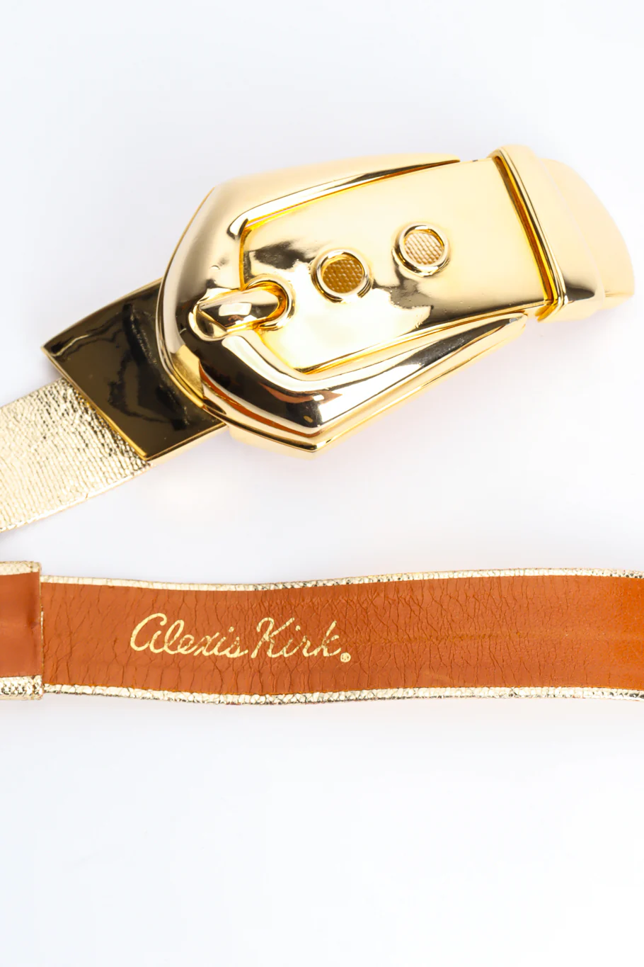 Liquid Gold Lizard Buckle Belt - Image 5