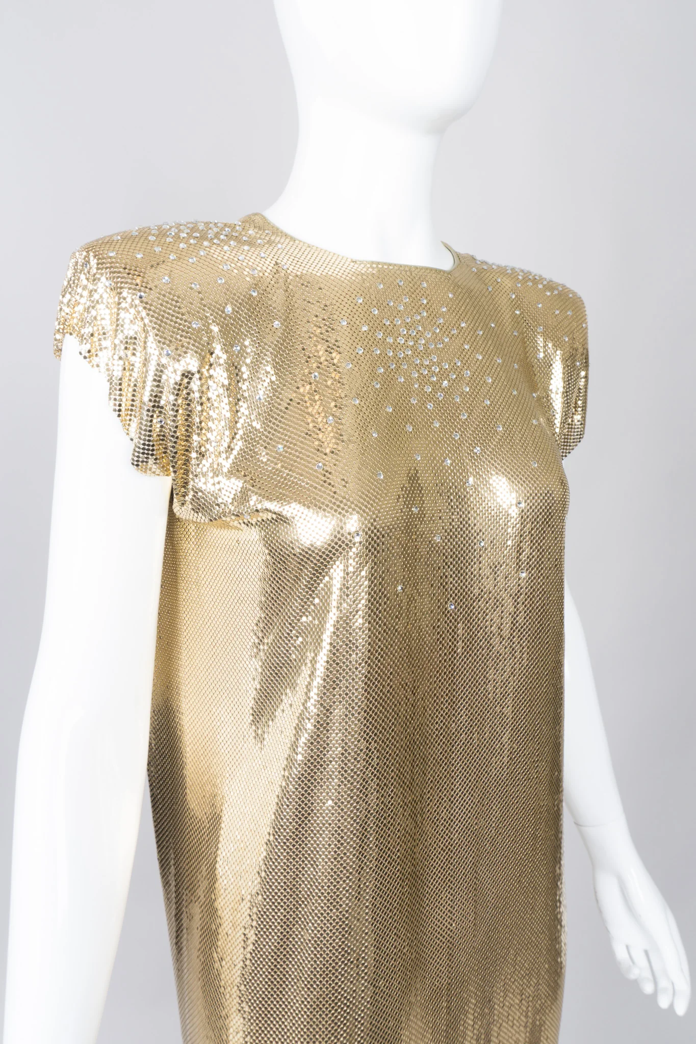 Liquid Gold Mesh Shift Dress - Image 7