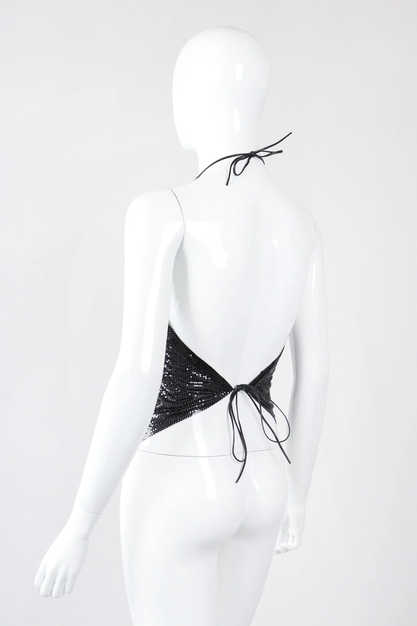 Liquid Mesh V-Neck Halter Top - Image 6
