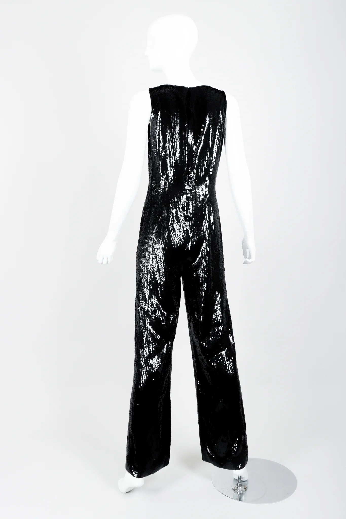 Liquid Sequin Black Tie Jumpsuit - Image 6