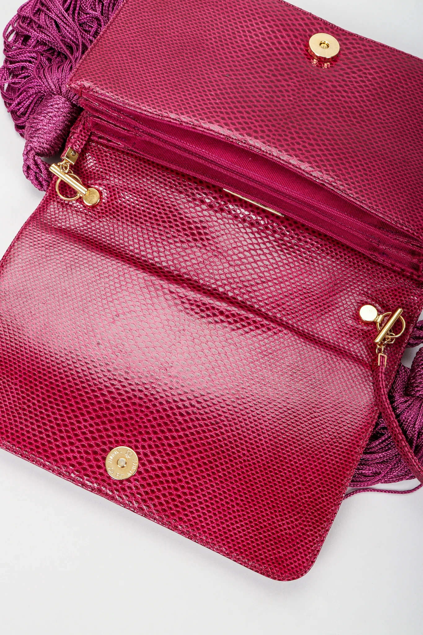 Lizard Double Tassel Clutch - Image 13