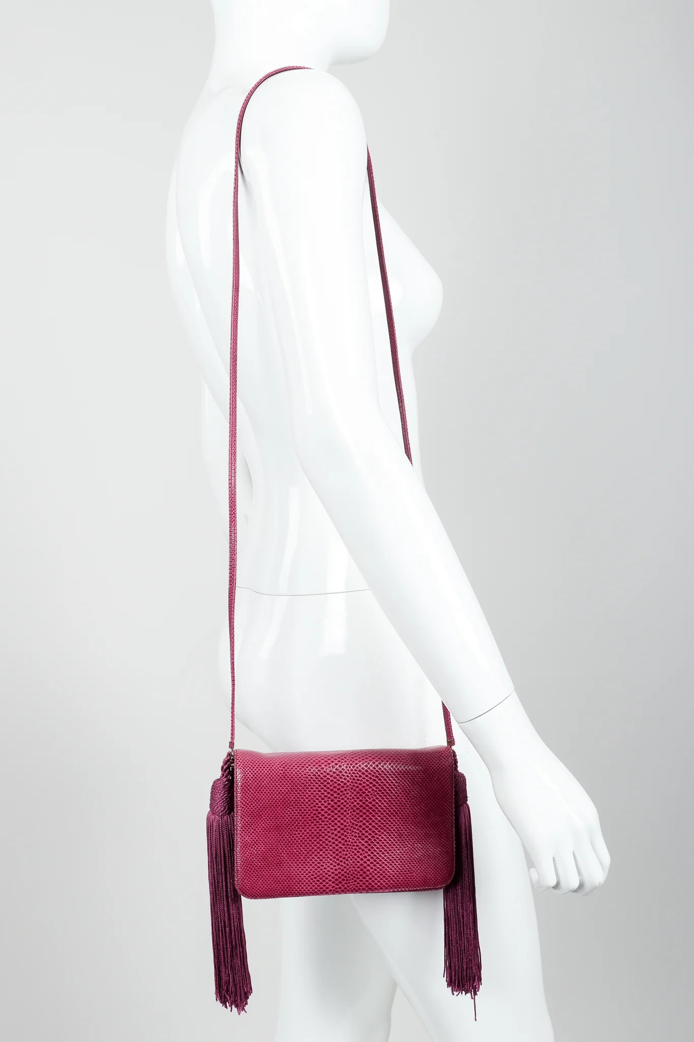 Lizard Double Tassel Clutch - Image 16