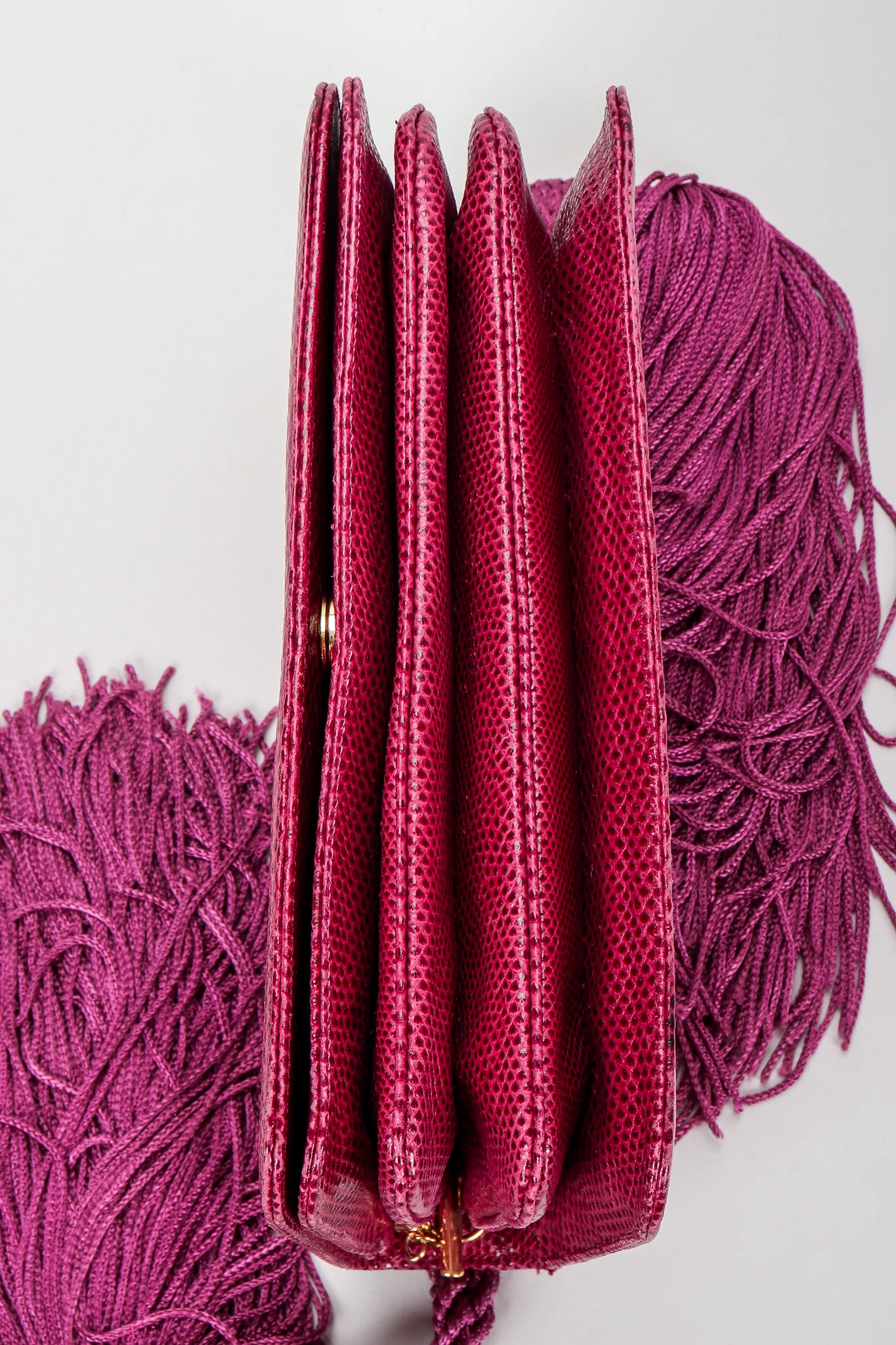 Lizard Double Tassel Clutch - Image 8