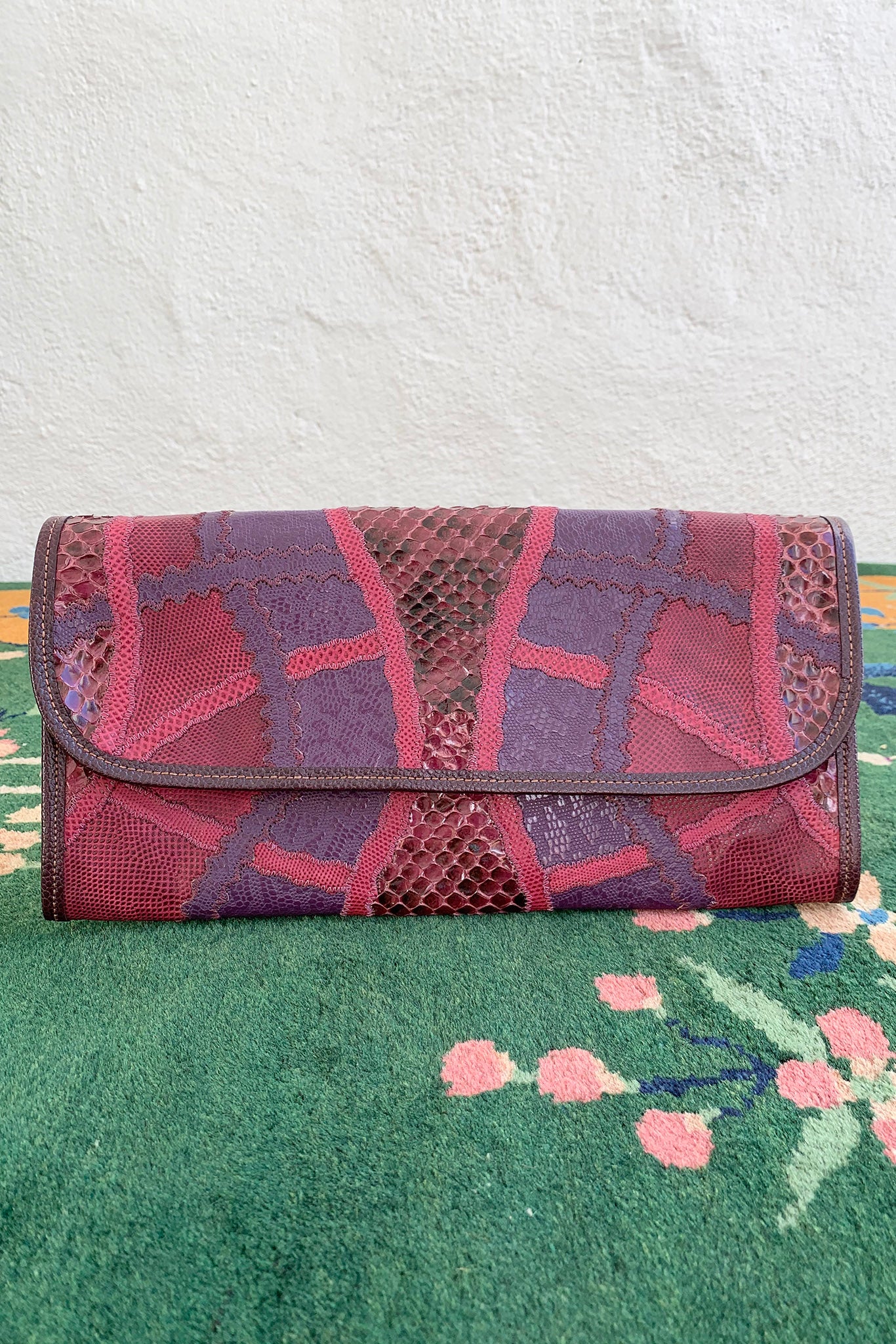 Lizard Snake Patchwork Clutch - Image 2
