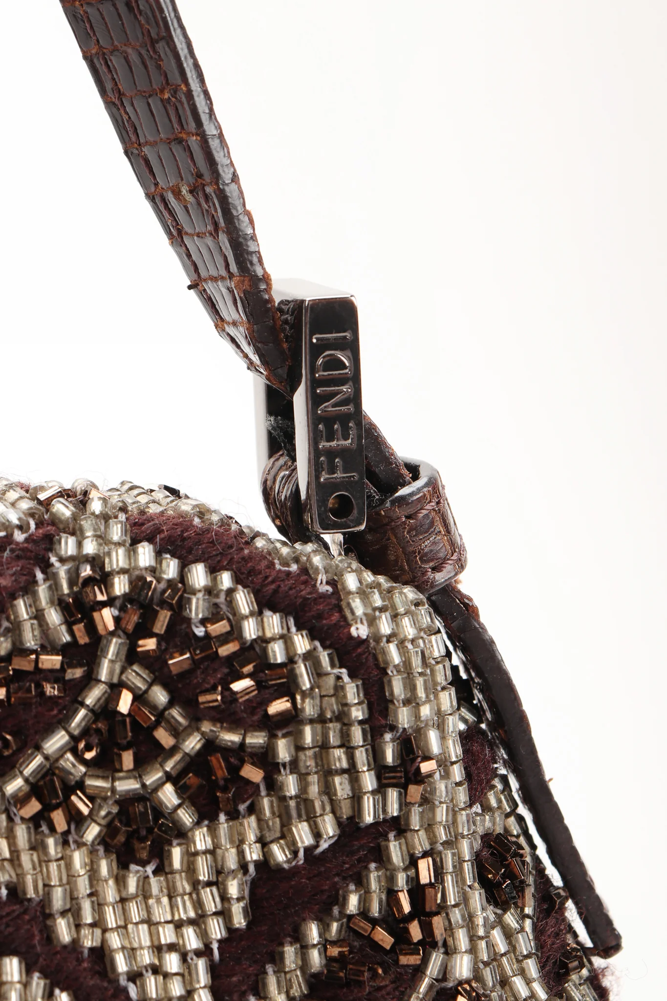 Lizard-Trim Damask Beaded Baguette - Image 11