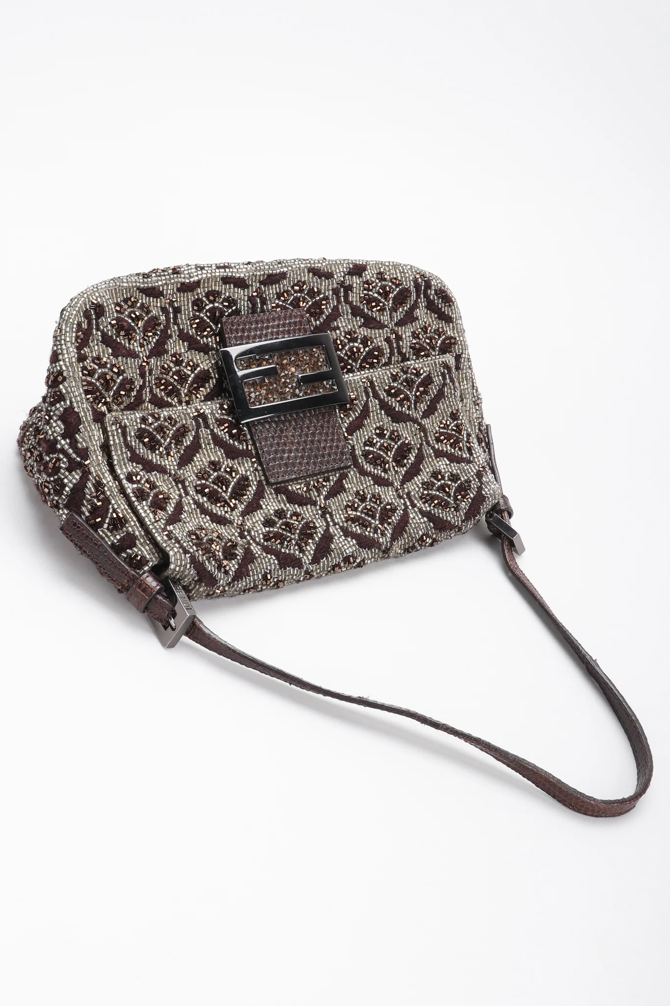 Lizard-Trim Damask Beaded Baguette - Image 9