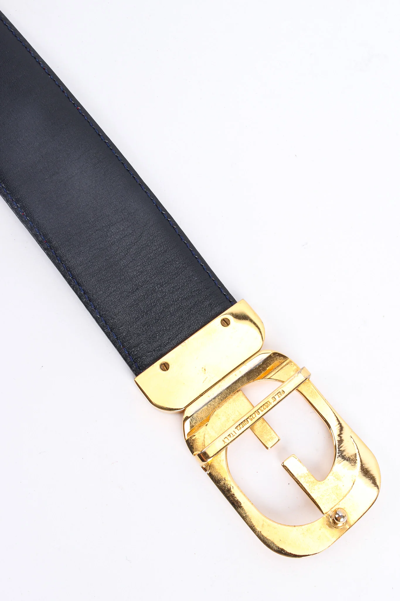 Logo Buckle Leather Belt - Image 7