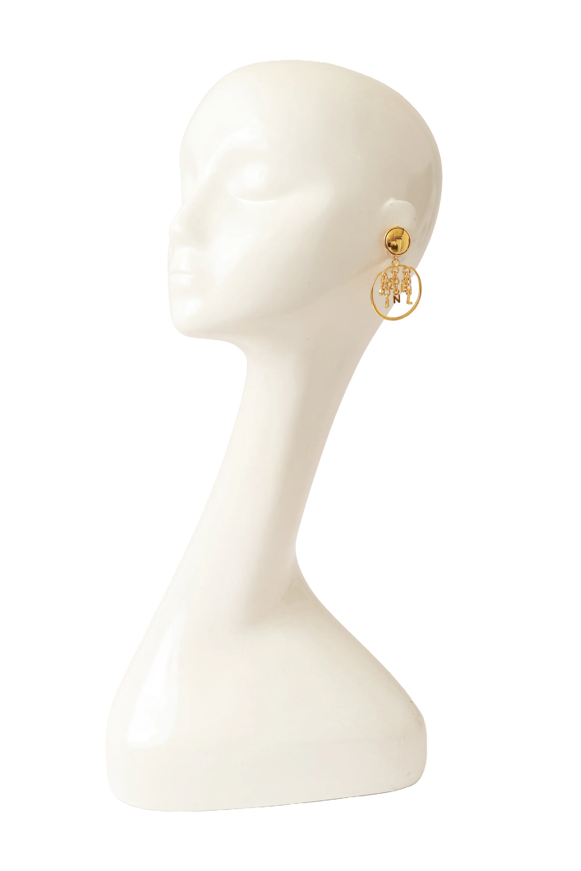 Logo Charm Hoop Earrings - Image 2