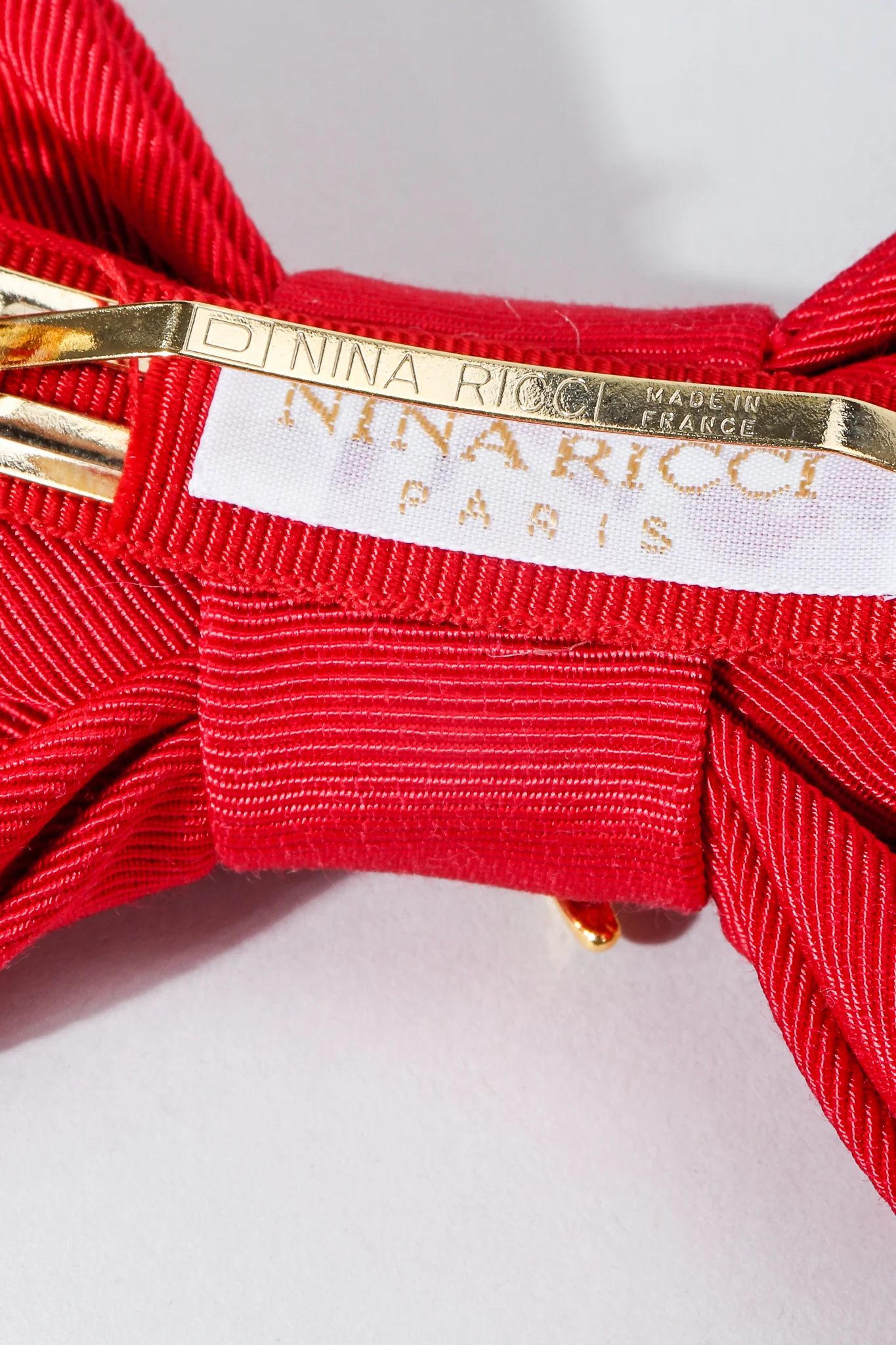 Logo Ribbon Bow Barrette - Image 5