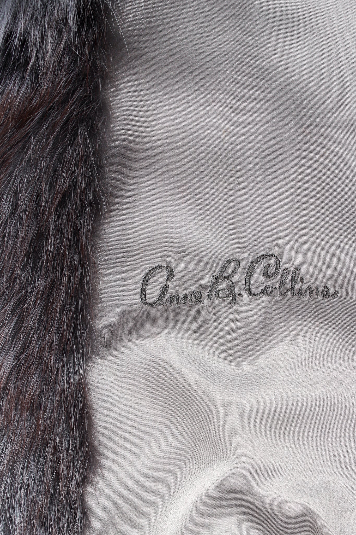 Long Collarless Fox Fur Coat - Image 7