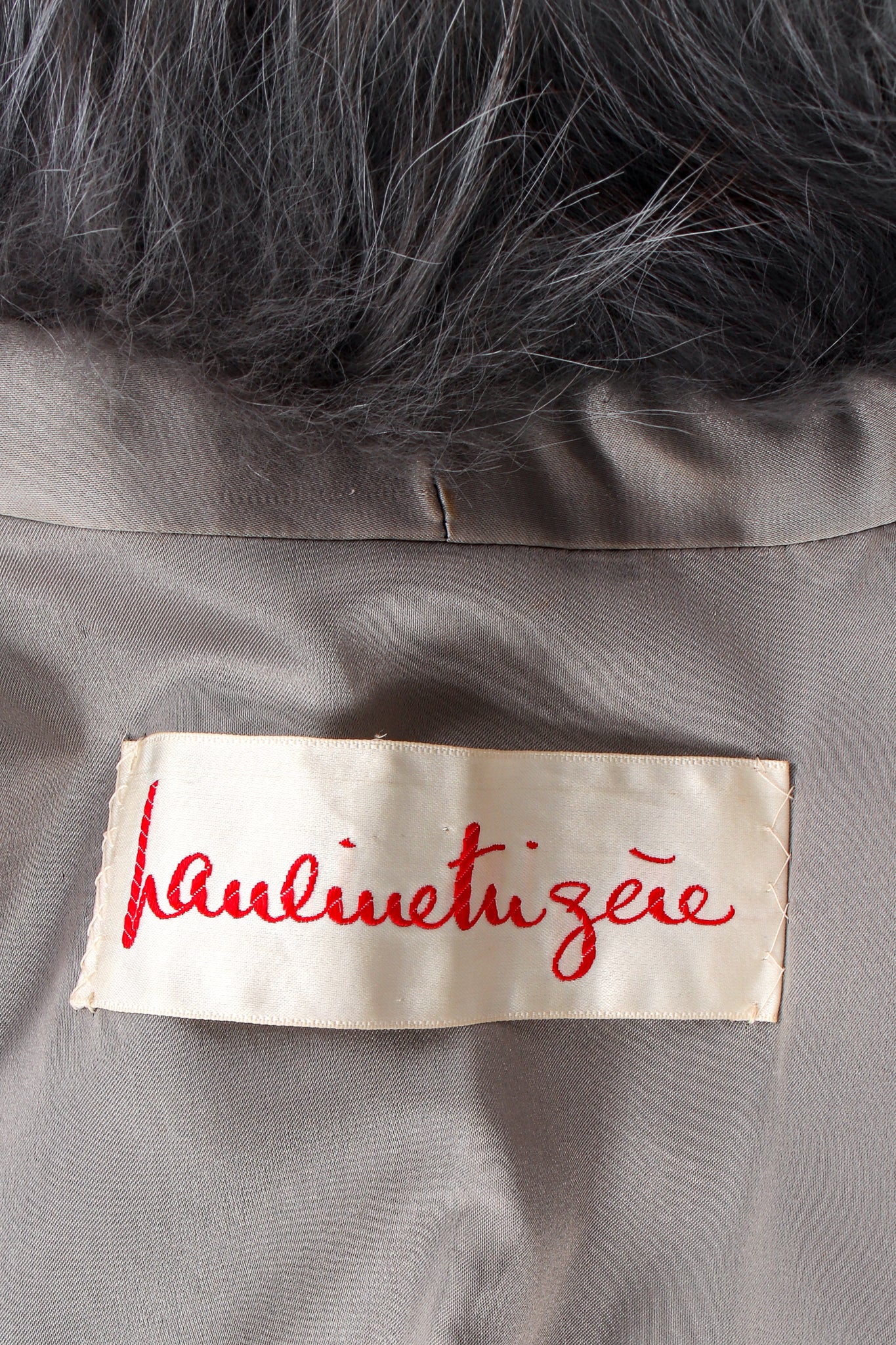 Long Collarless Fox Fur Coat - Image 9