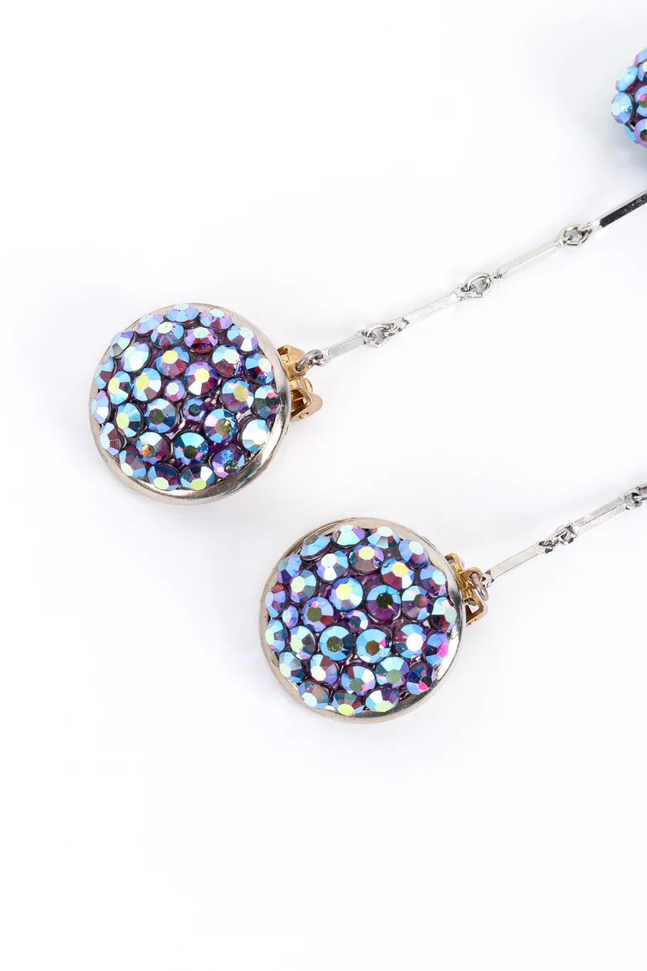 Long Crystal Heart Drop Earrings - Image 4