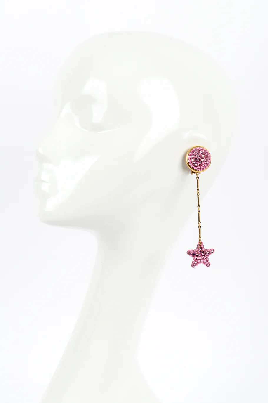 Long Crystal Star Drop Earrings - Image 2