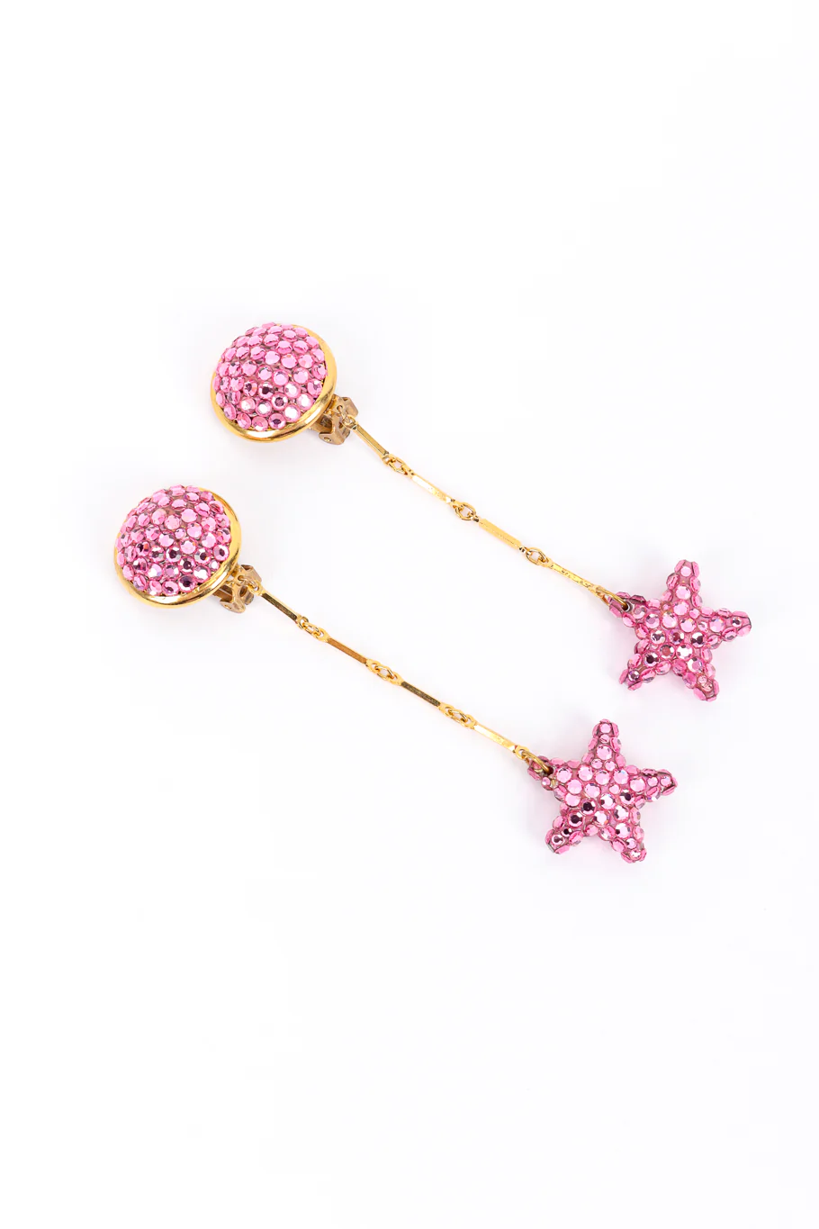 Long Crystal Star Drop Earrings - Image 3