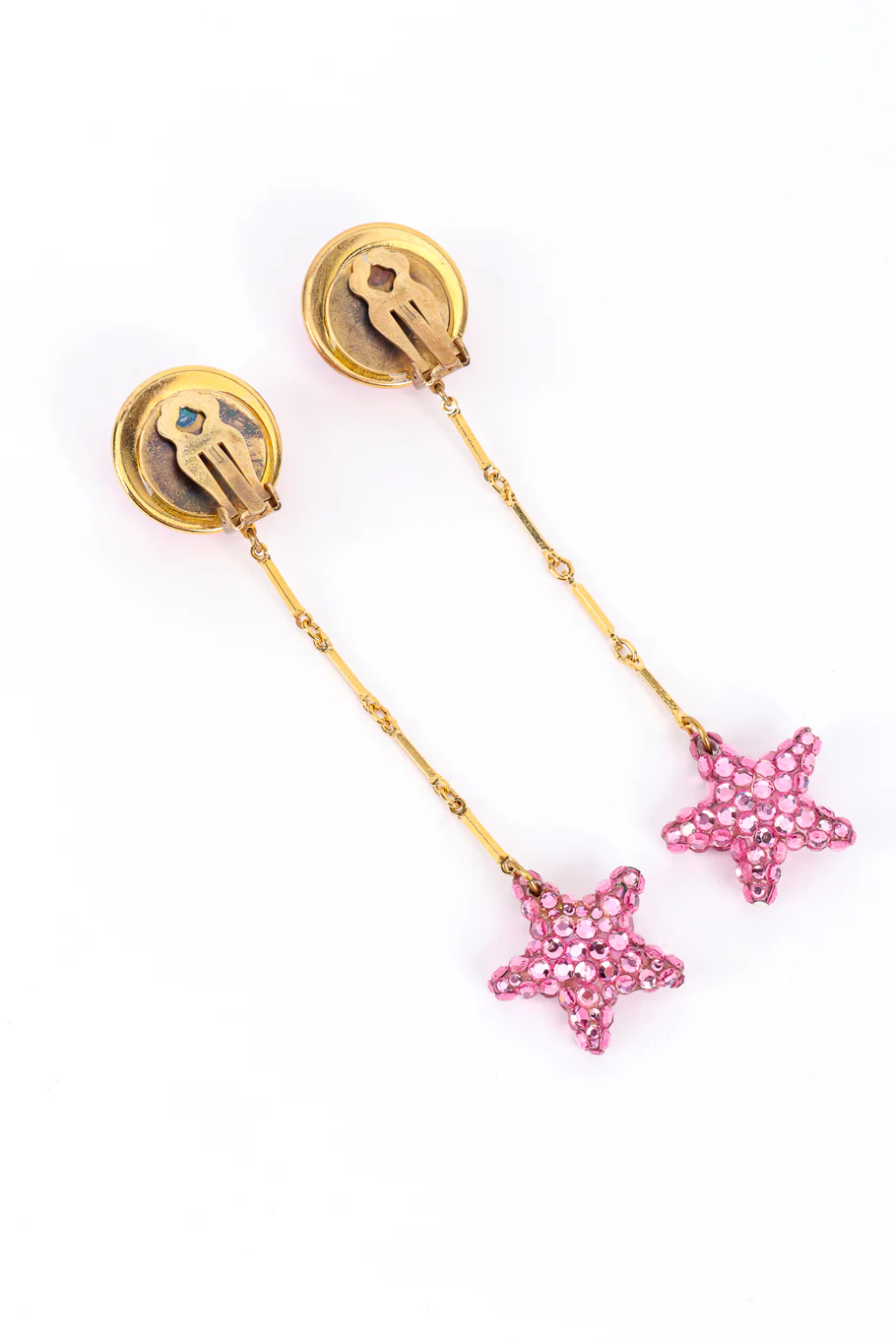 Long Crystal Star Drop Earrings - Image 6