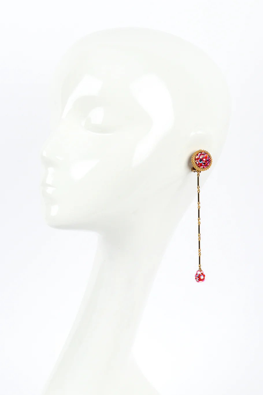 Long Crystal Teardrop Earrings - Image 2