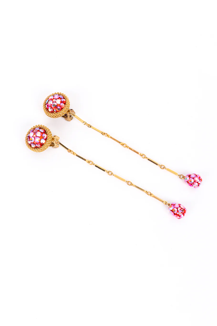 Long Crystal Teardrop Earrings - Image 3
