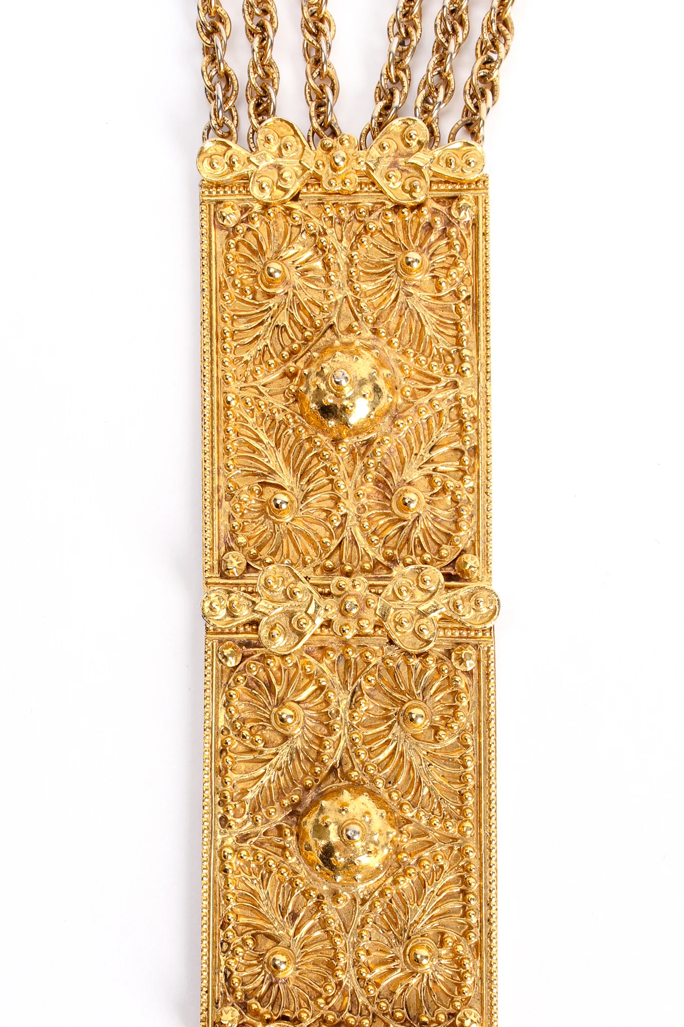Long Filigree Plate Necklace II - Image 4