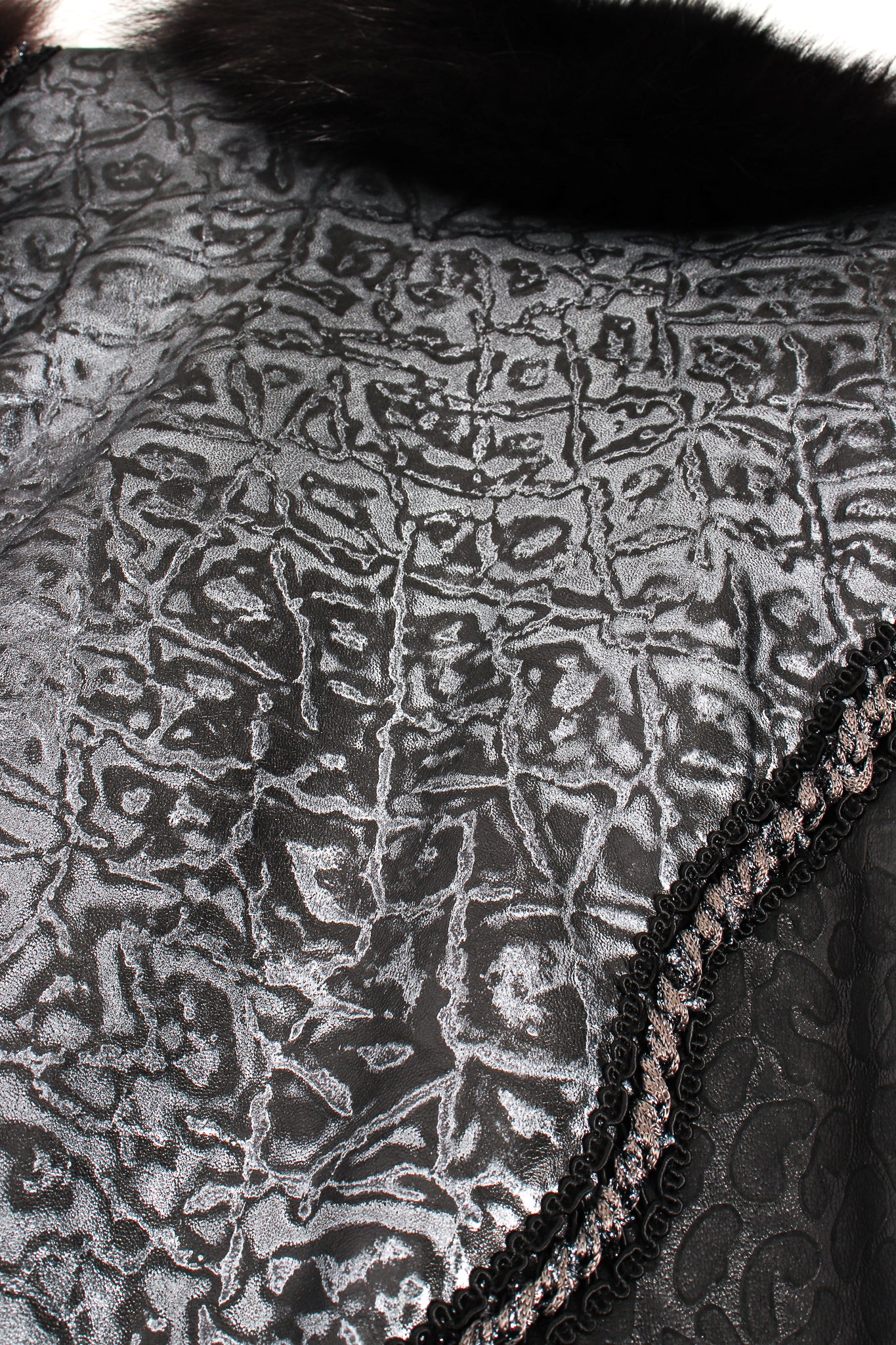 Long Leather & Fur Vest - Image 15