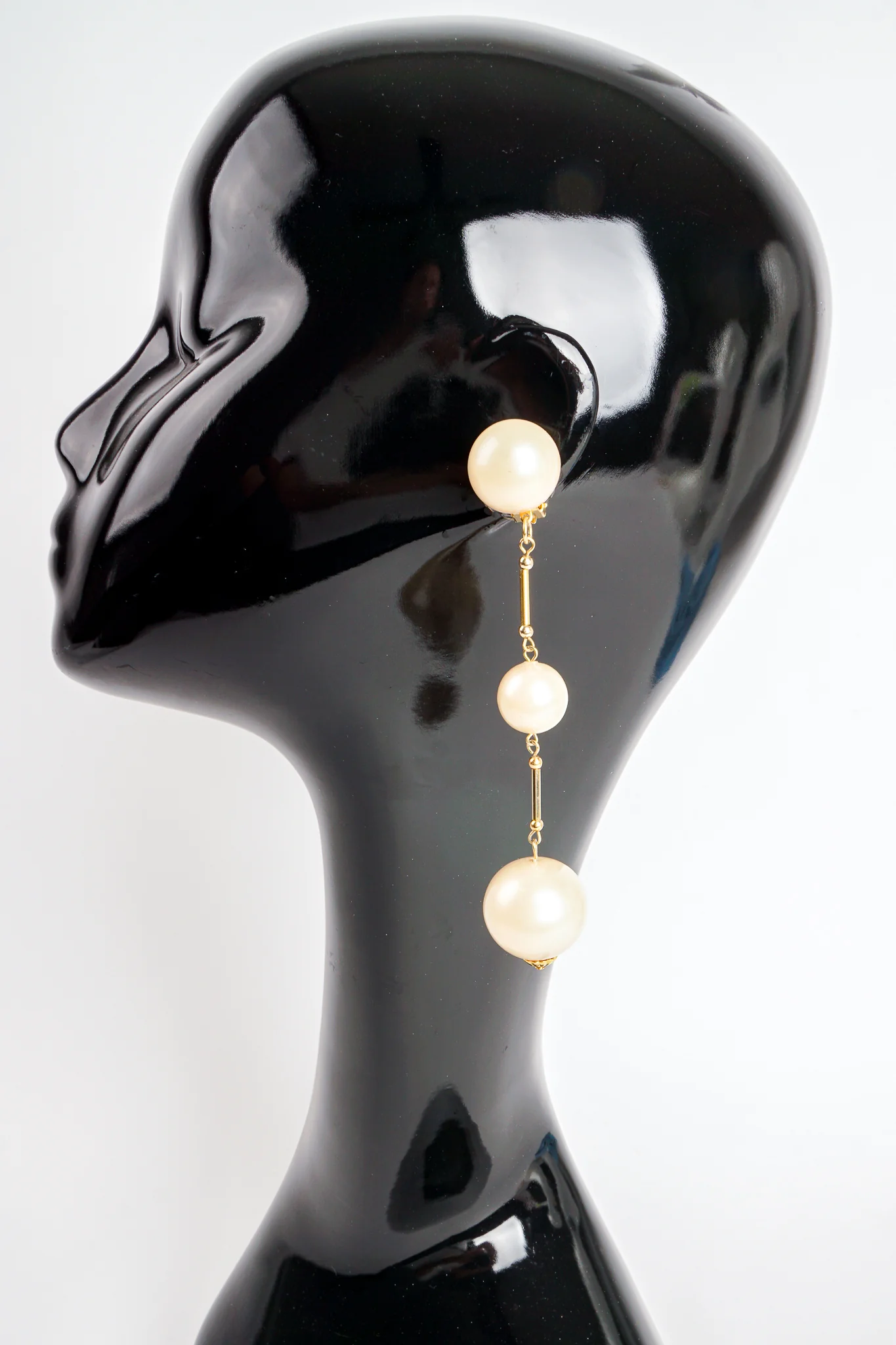 Long Pearl Drop Earrings - Image 2