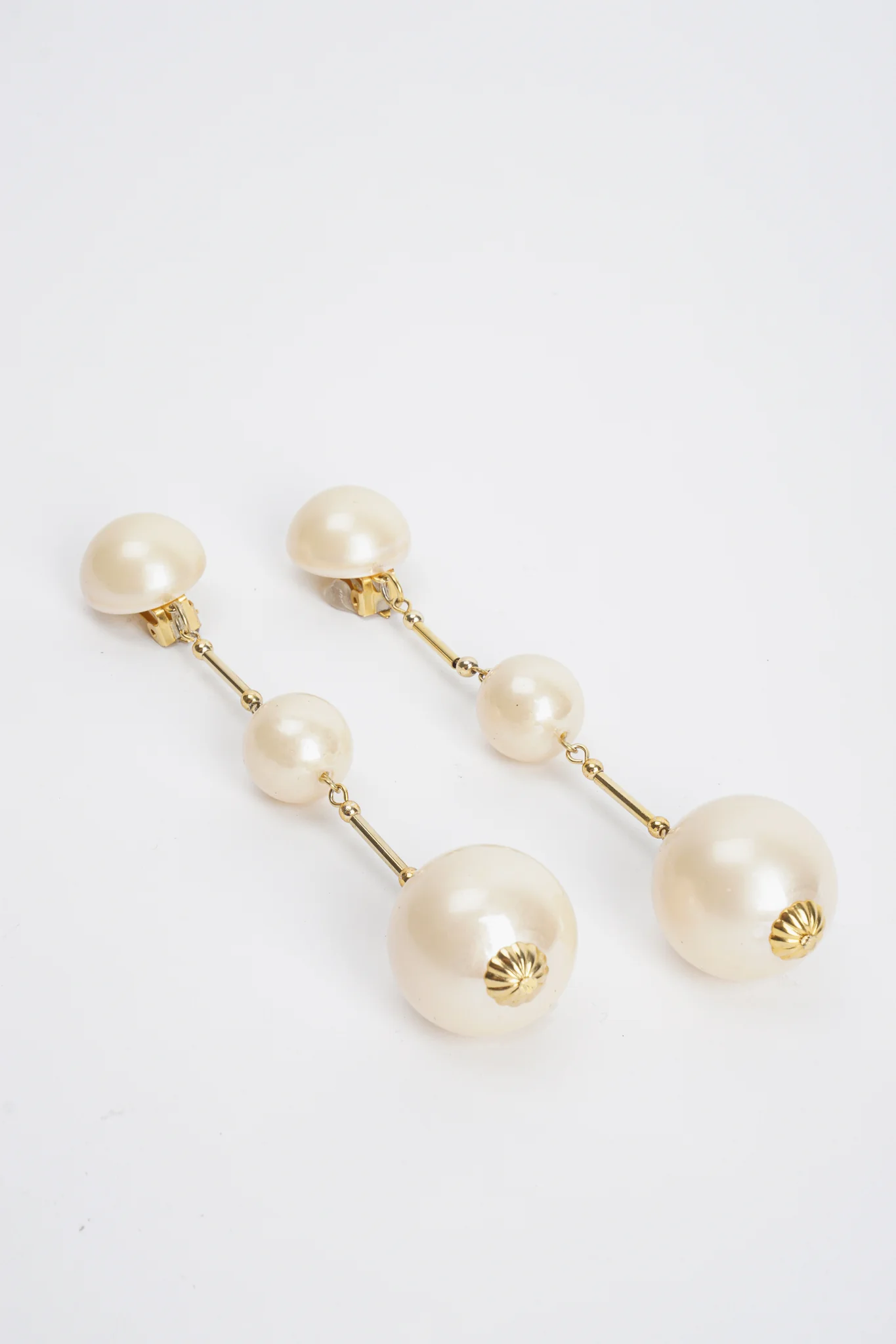 Long Pearl Drop Earrings - Image 3