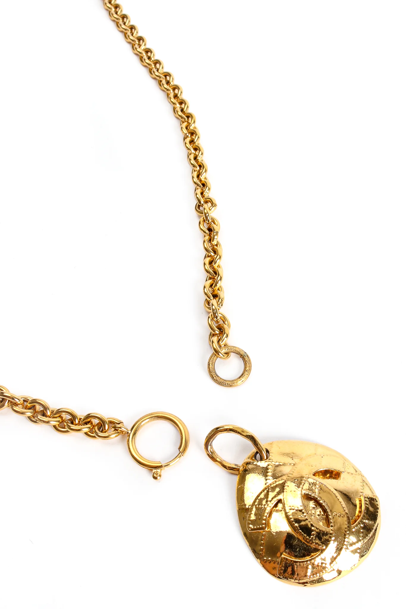 Long Quilted Logo Drop Pendant - Image 9