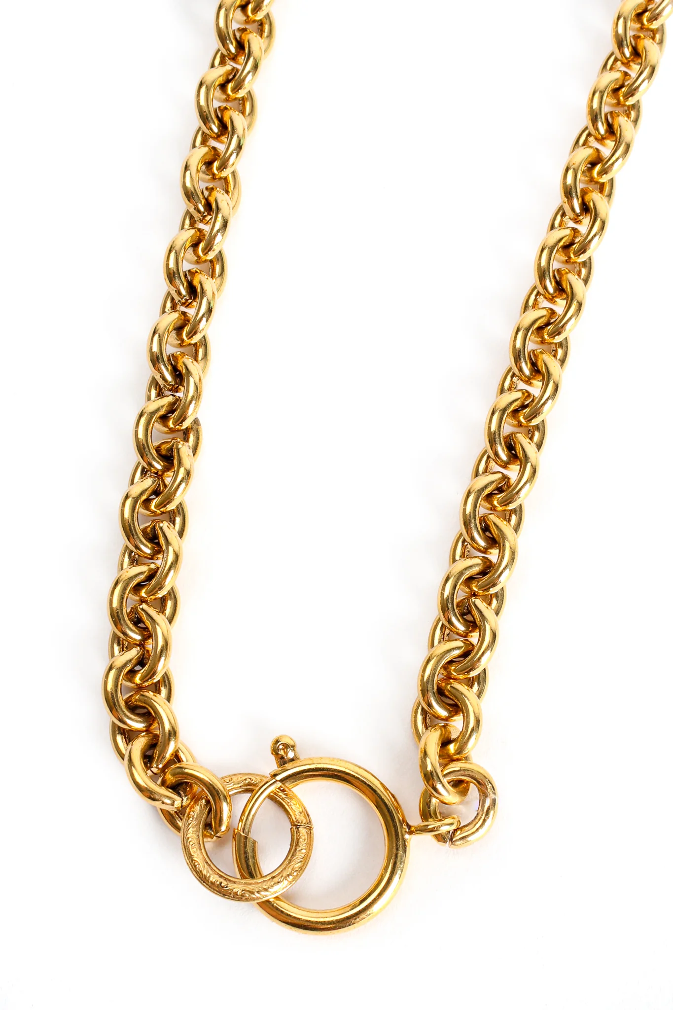 Long Quilted Interlocking CC Logo Pendant - Image 8