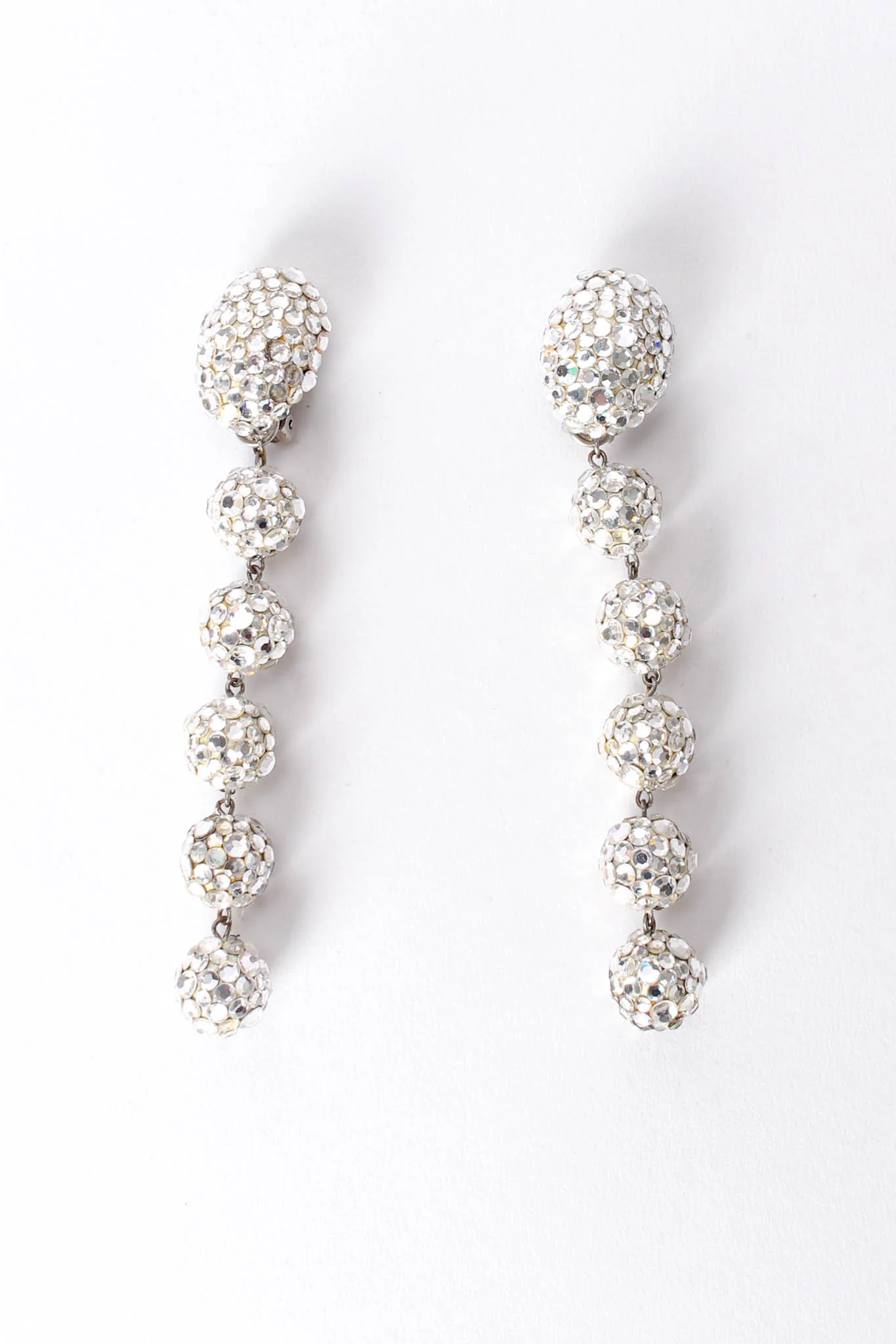 Long Rhinestone Ball Drop Earrings II - Image 3