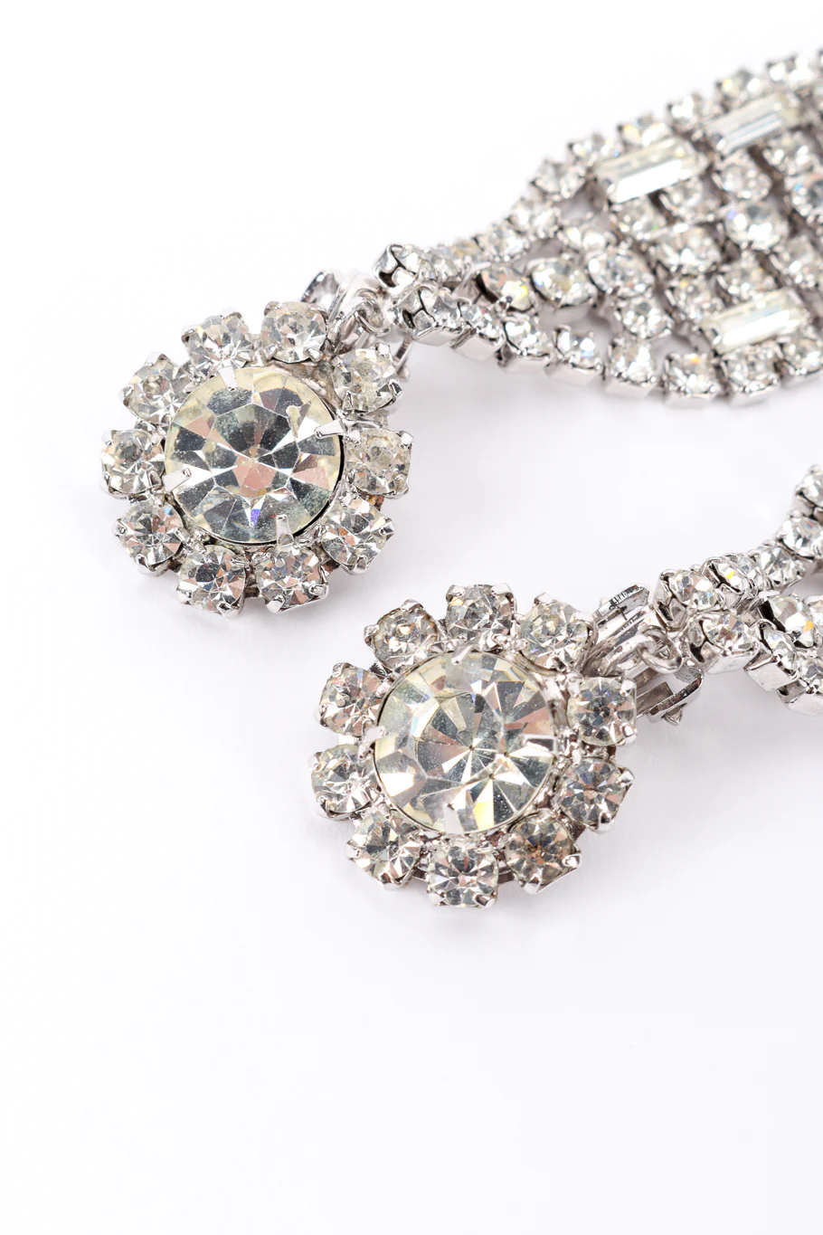 Long Rhinestone Fringe Earrings - Image 4