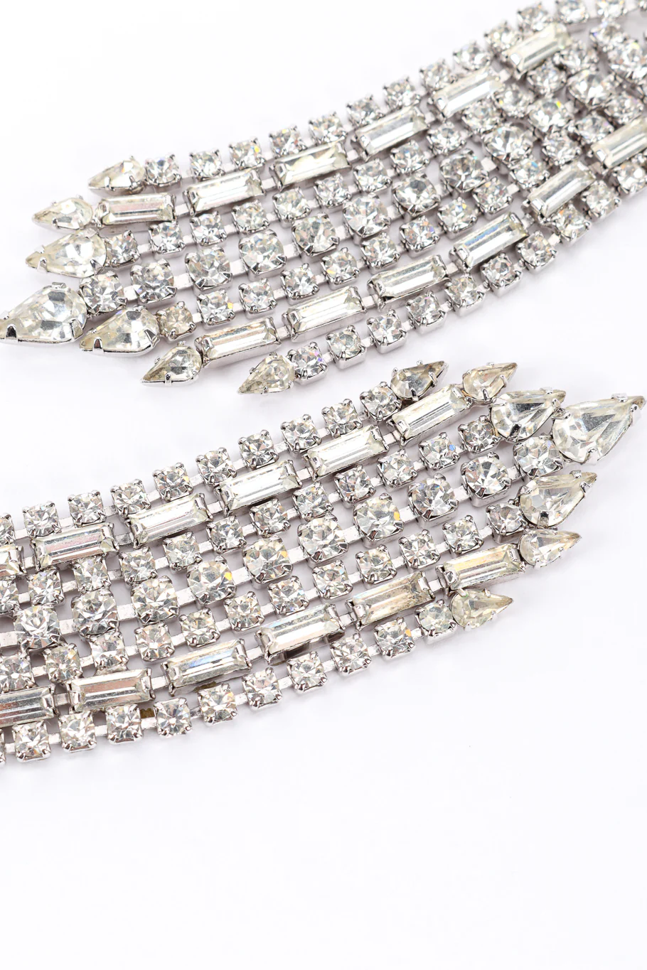 Long Rhinestone Fringe Earrings - Image 5