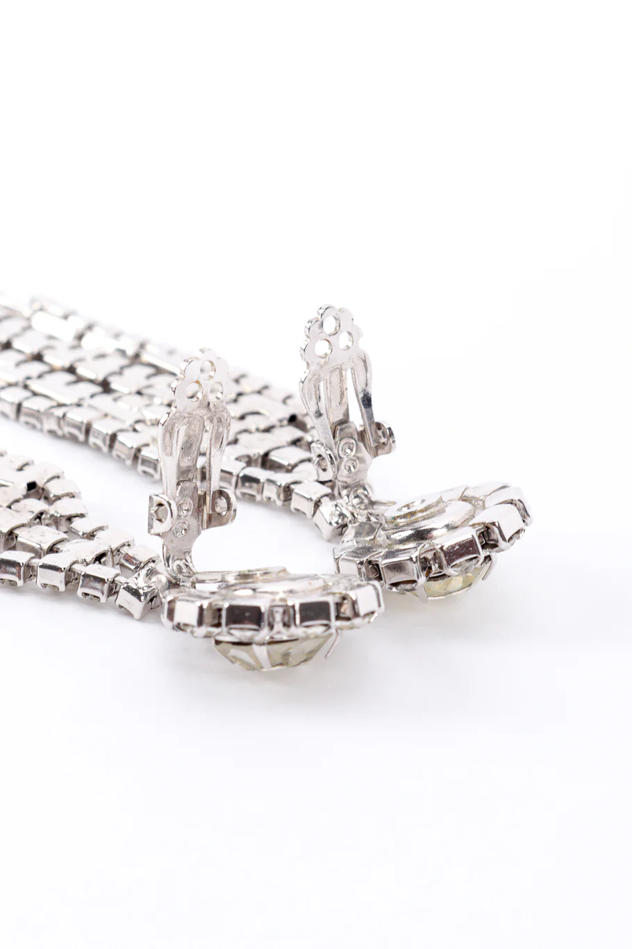 Long Rhinestone Fringe Earrings - Image 6