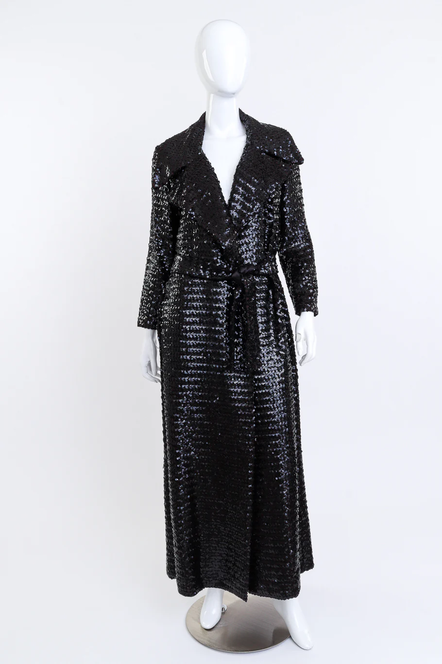 Long Sequin Trench Coat