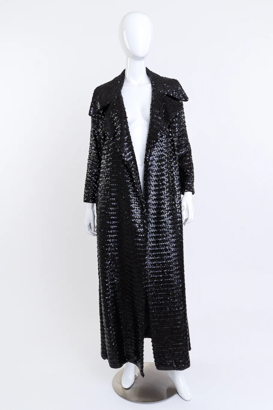 Long Sequin Trench Coat - Image 2