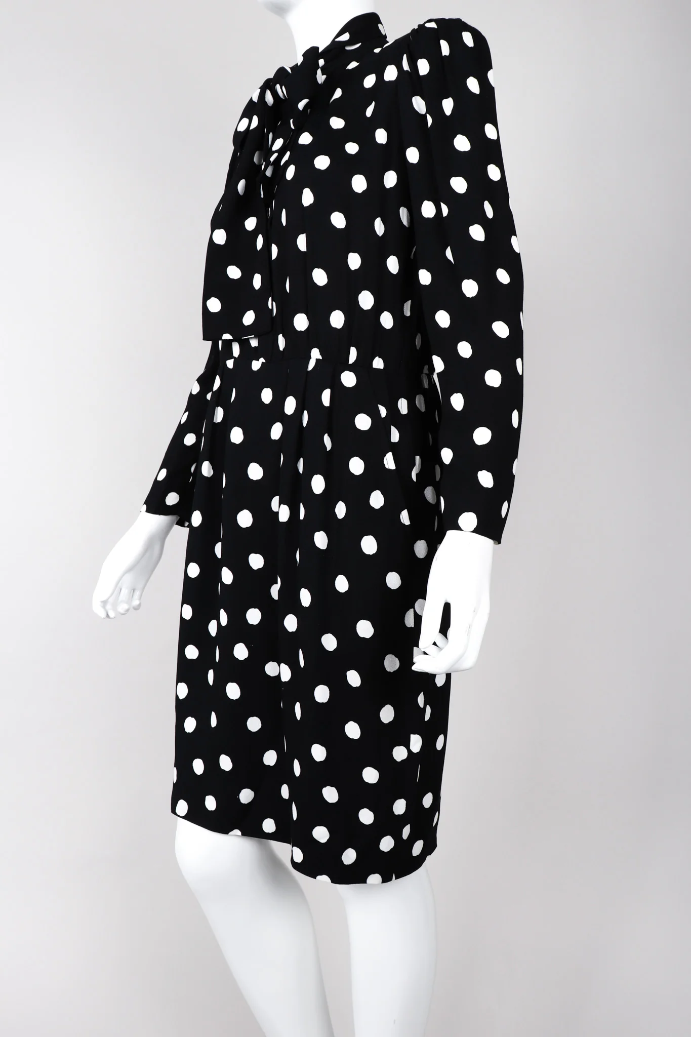 Long Sleeve Polka Dotted Dress - Image 8