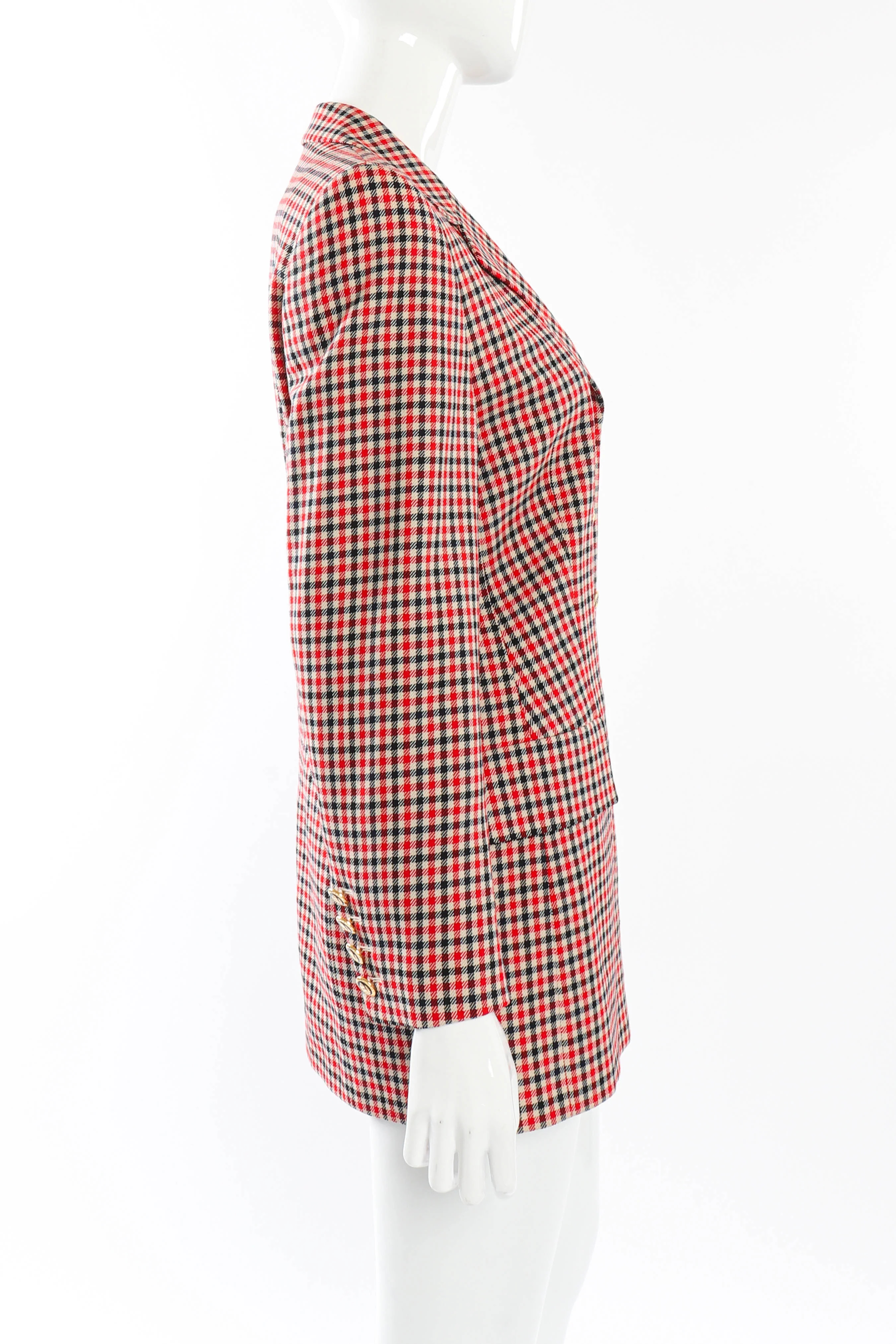 Longline Checkered Blazer - Image 2