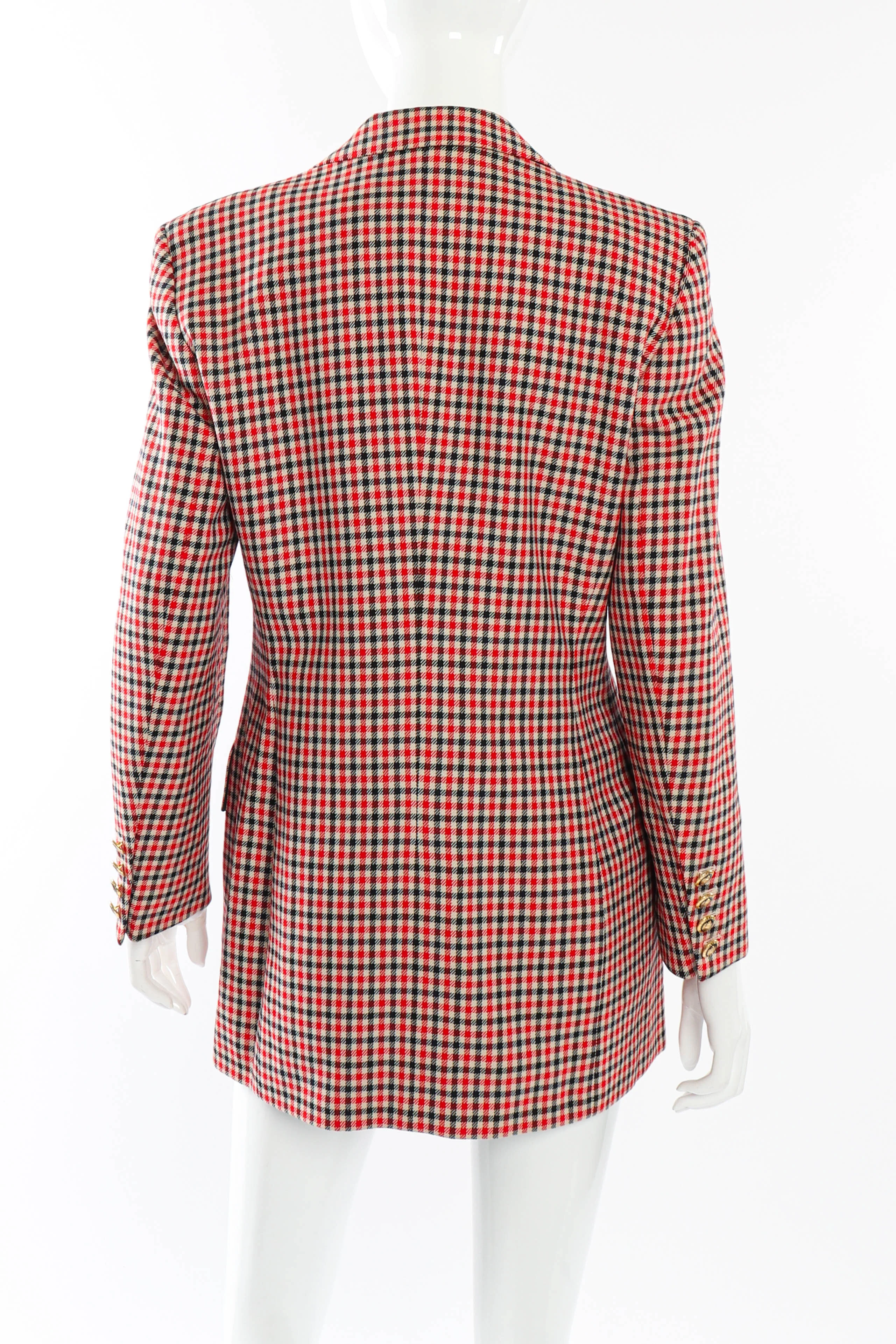 Longline Checkered Blazer - Image 3