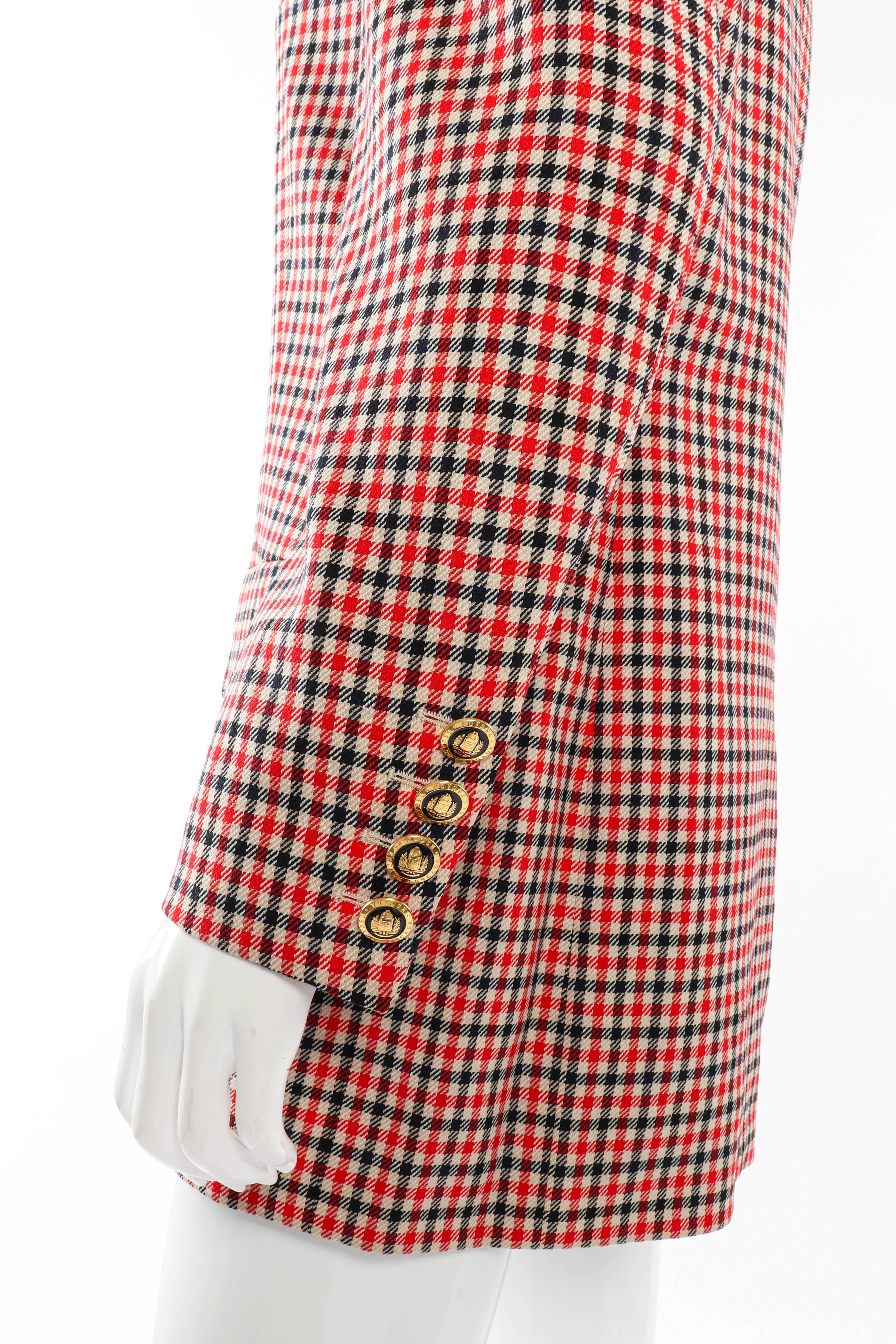 Longline Checkered Blazer - Image 5