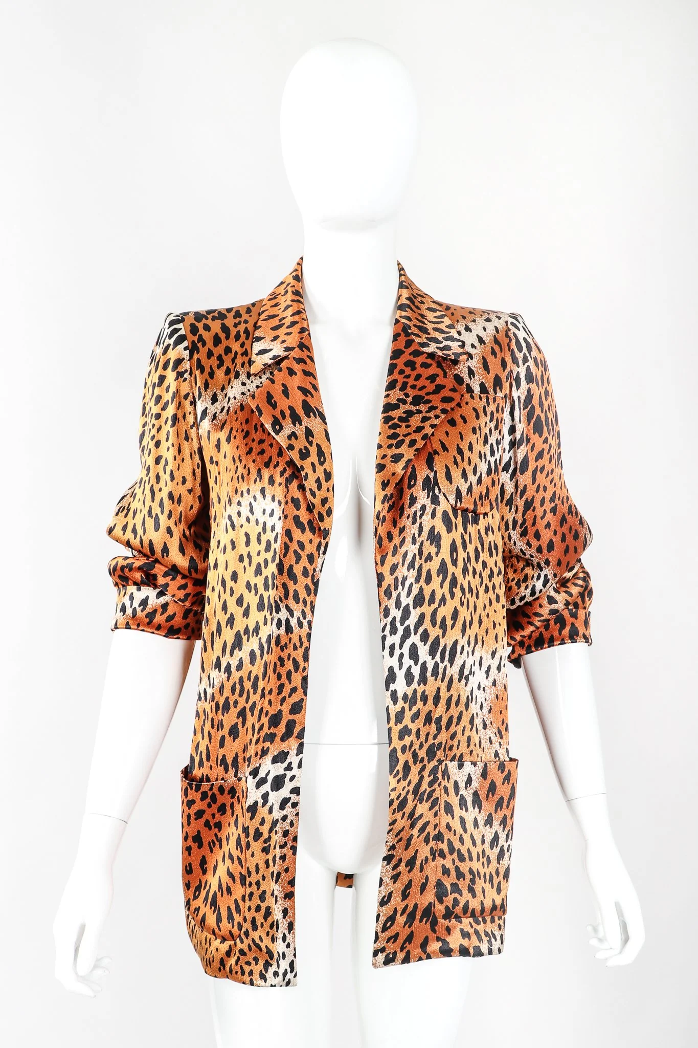Longline Silk Cheetah Jacket - Image 3