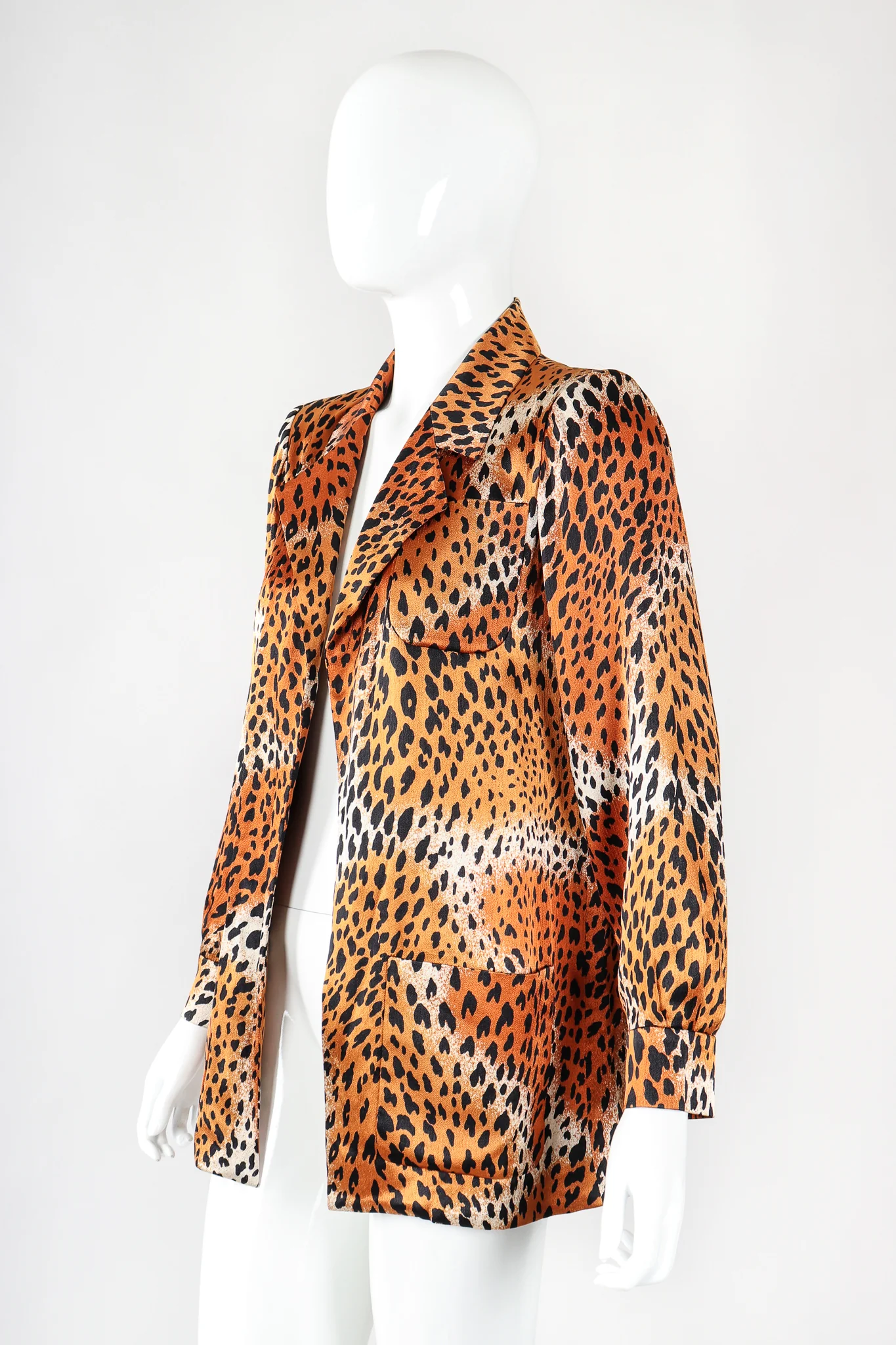 Longline Silk Cheetah Jacket - Image 4