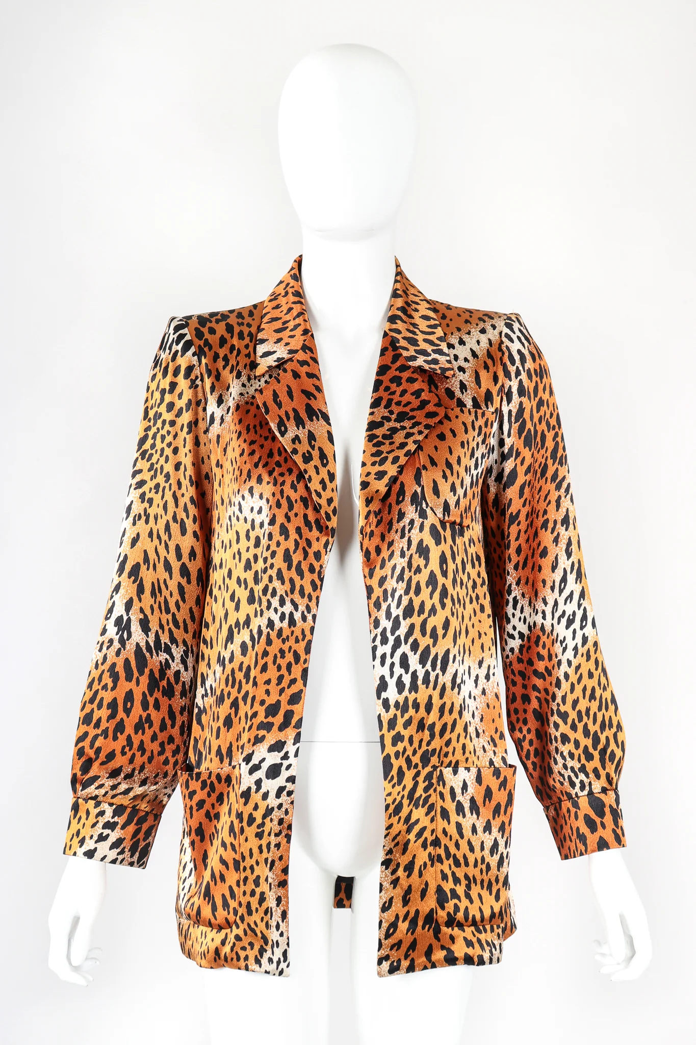 Longline Silk Cheetah Jacket - Image 5