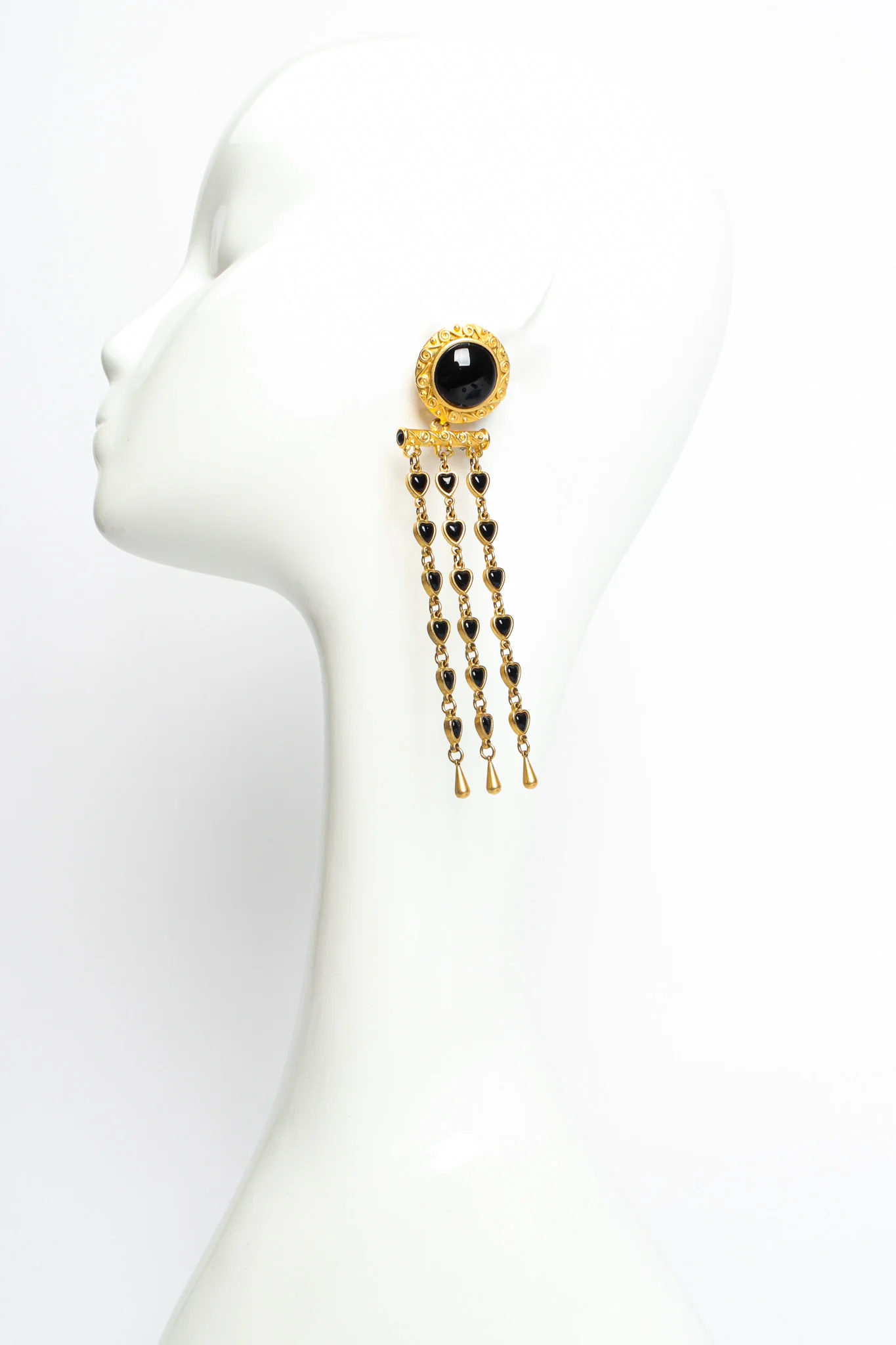 Love Chandelier Engraved Earrings - Image 2
