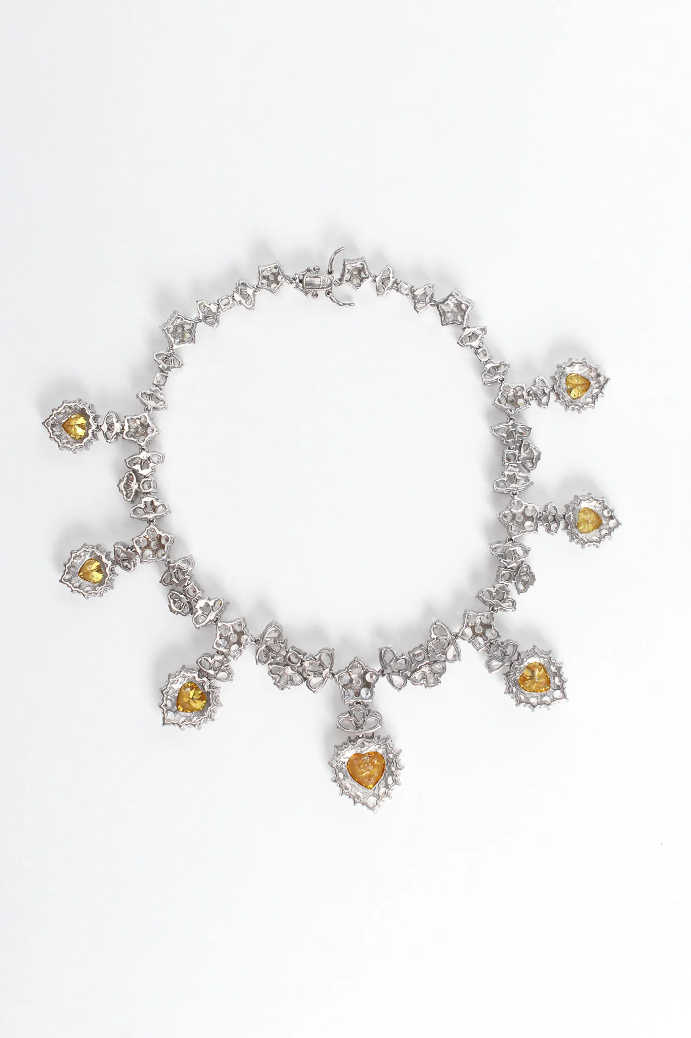 Love Flower Sterling Crystal Choker Necklace - Image 3